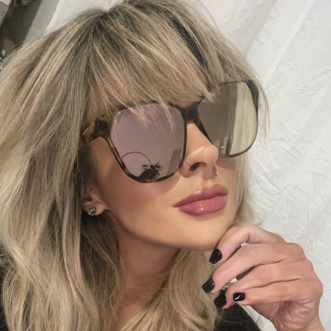 GIA - CREAM TORTOISE   GREY SUNGLASSES