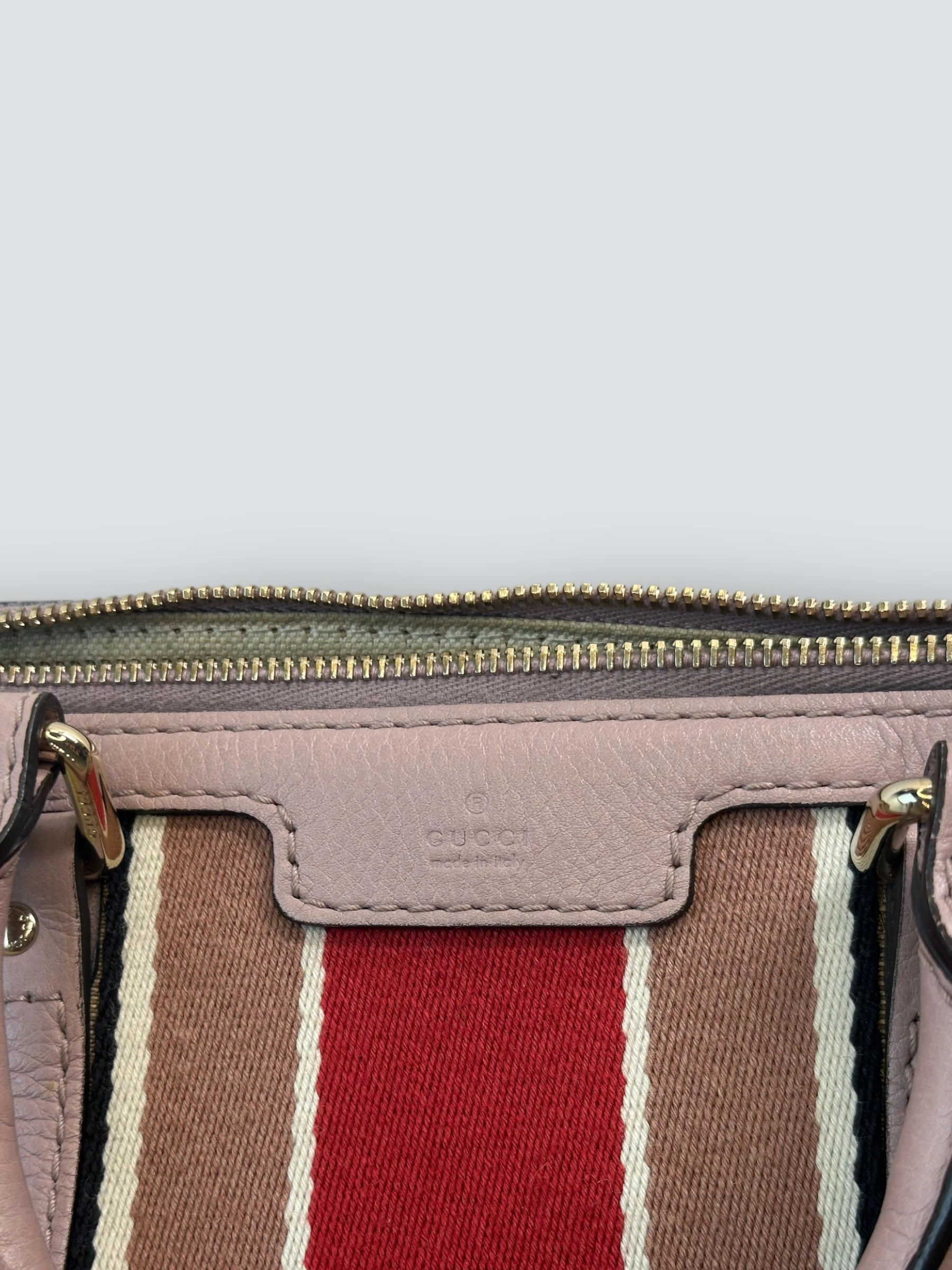 Gucci Monogram Canvas & Leather Boston Shoulder Bag