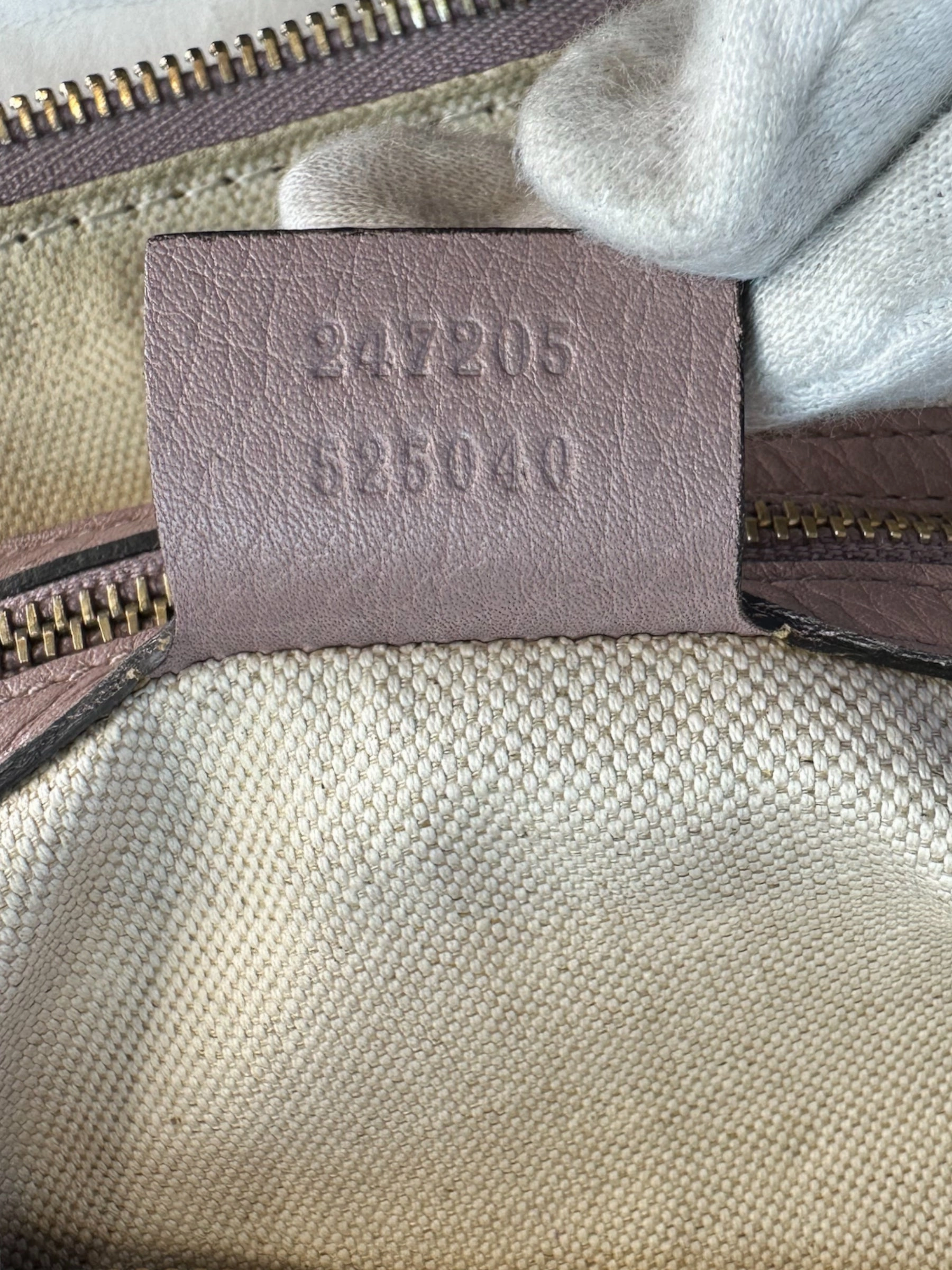 Gucci Monogram Canvas & Leather Boston Shoulder Bag