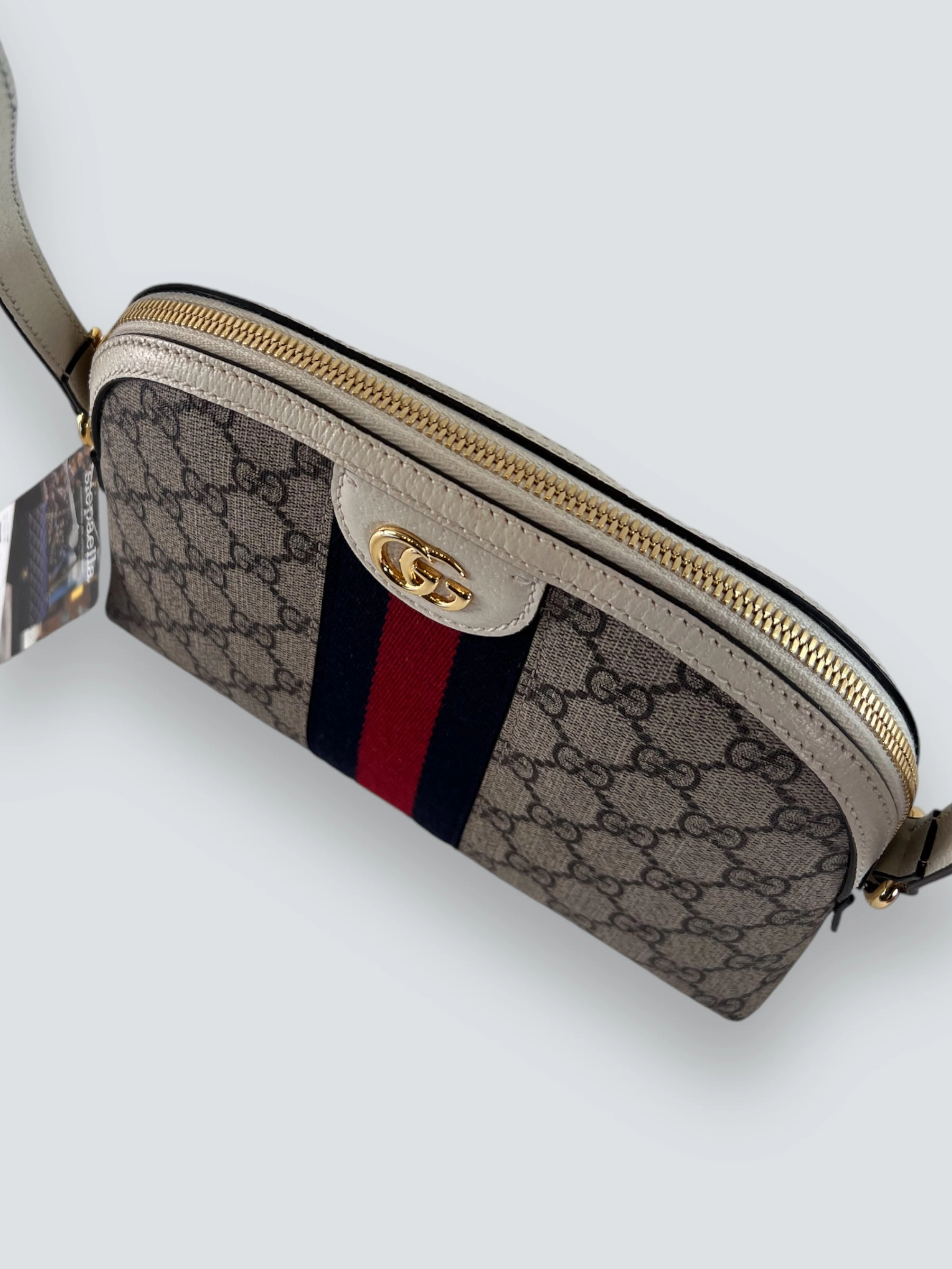 Gucci Monogram Canvas & Leather Ophidia Crossbody