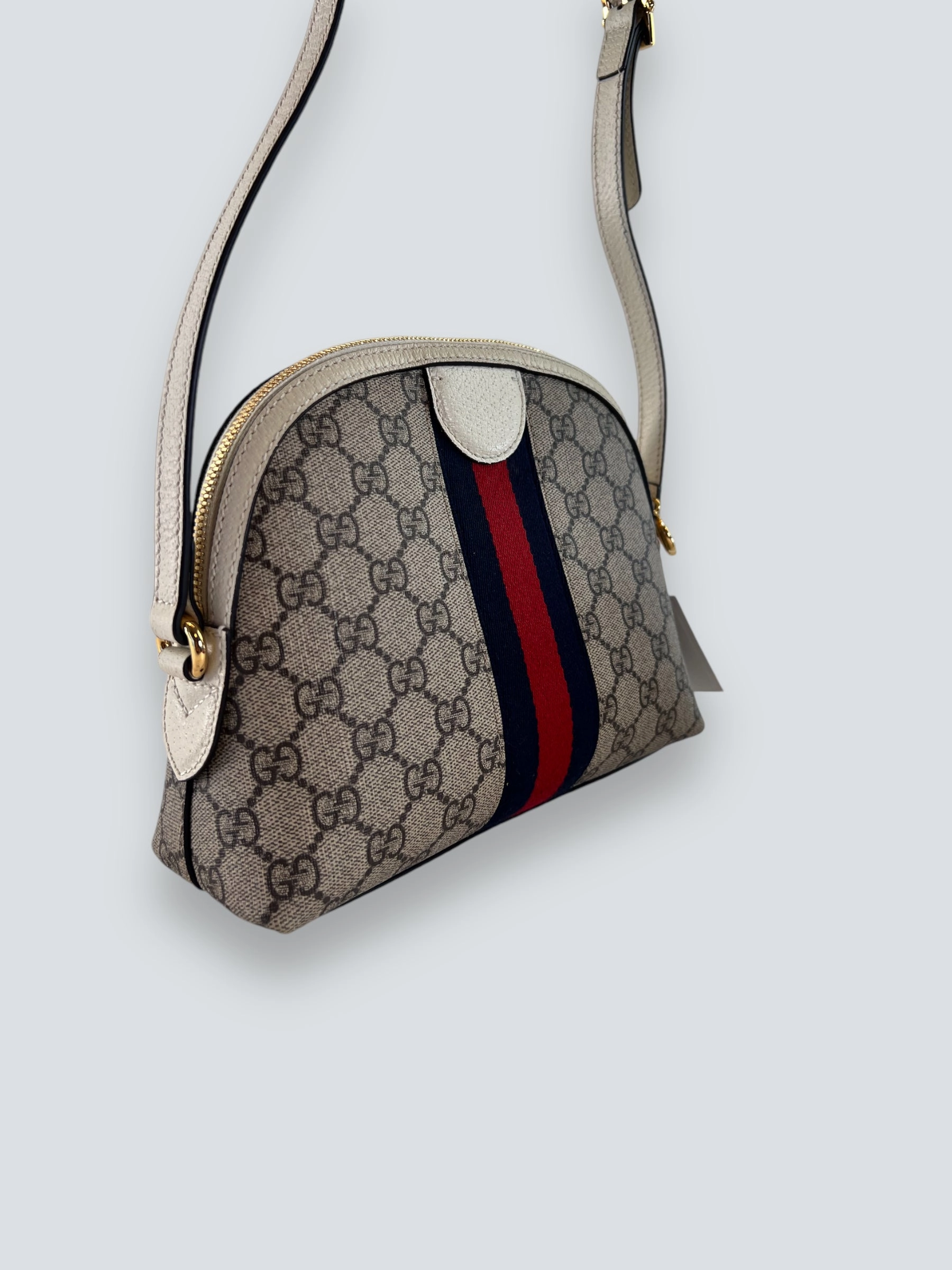 Gucci Monogram Canvas & Leather Ophidia Crossbody