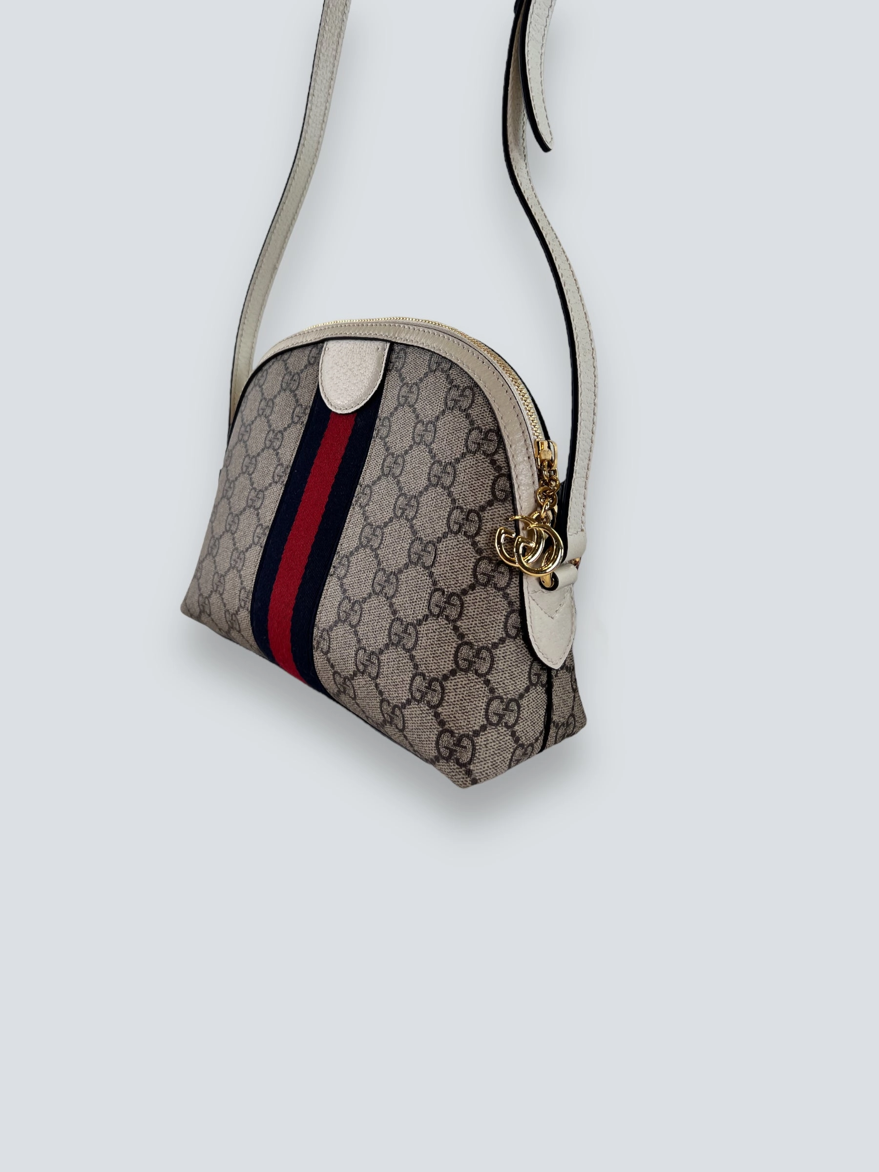 Gucci Monogram Canvas & Leather Ophidia Crossbody
