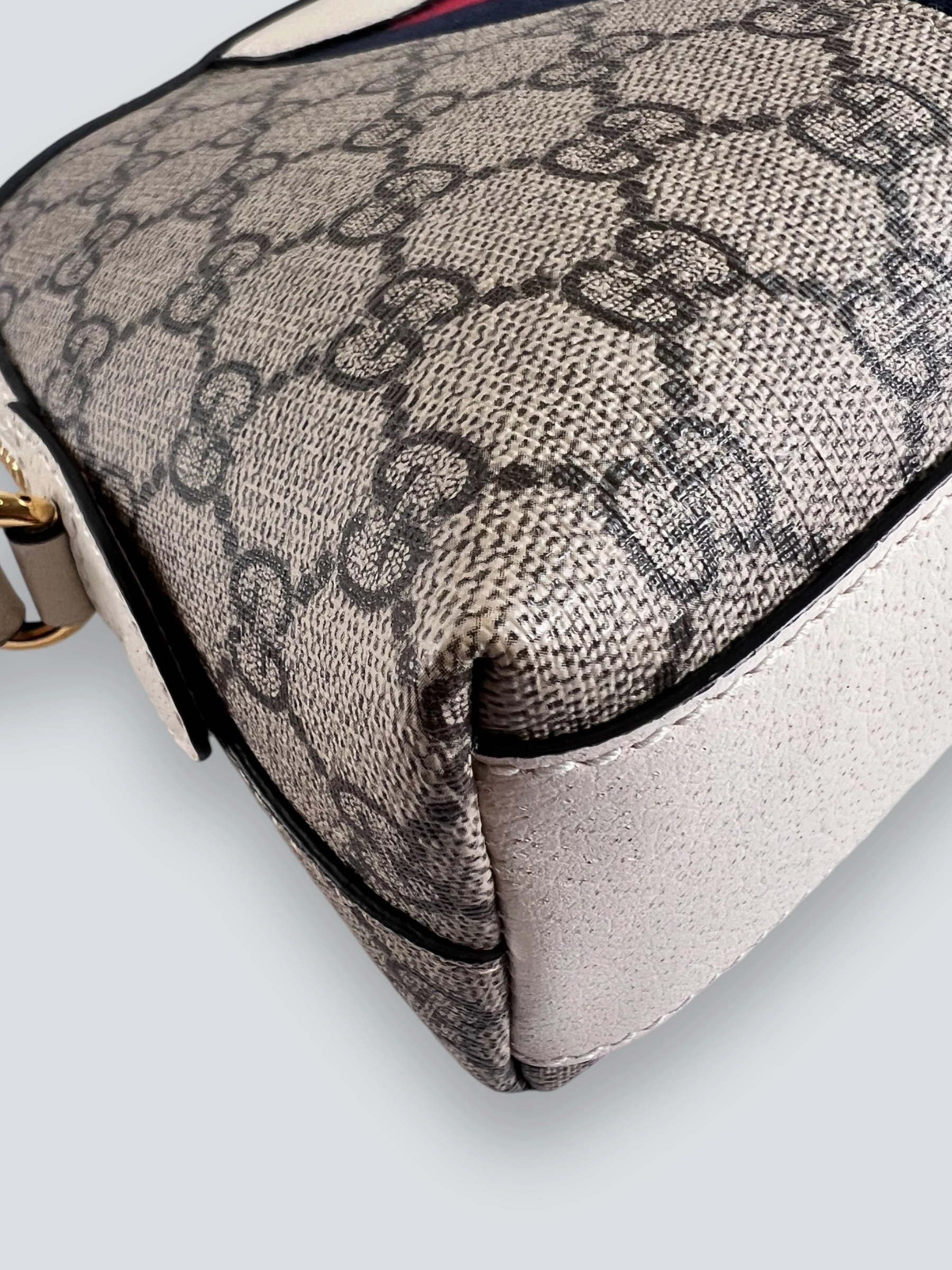Gucci Monogram Canvas & Leather Ophidia Crossbody