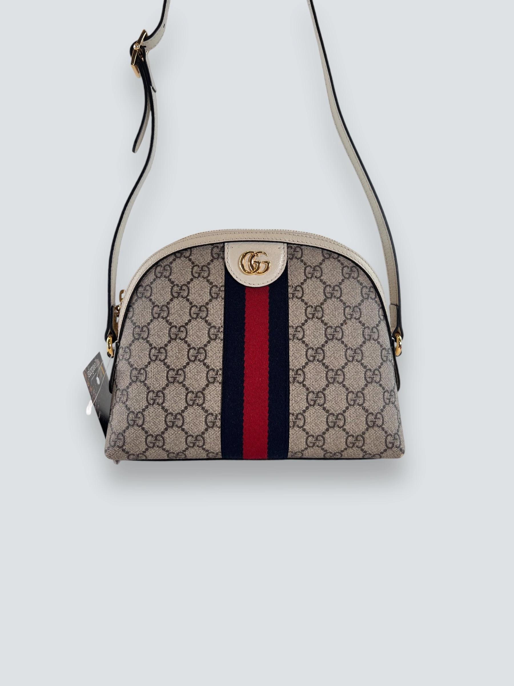 Gucci Monogram Canvas & Leather Ophidia Crossbody
