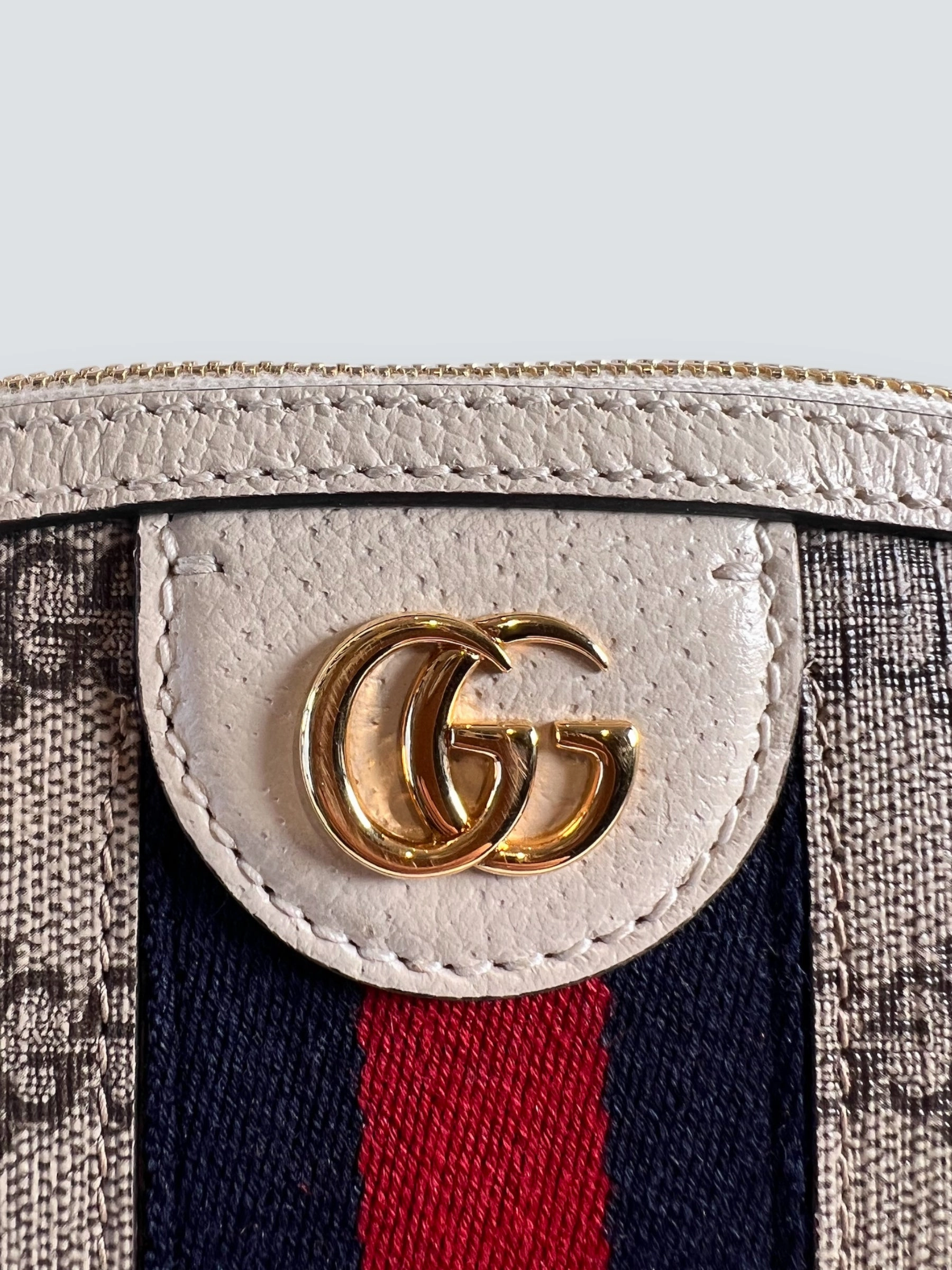 Gucci Monogram Canvas & Leather Ophidia Crossbody