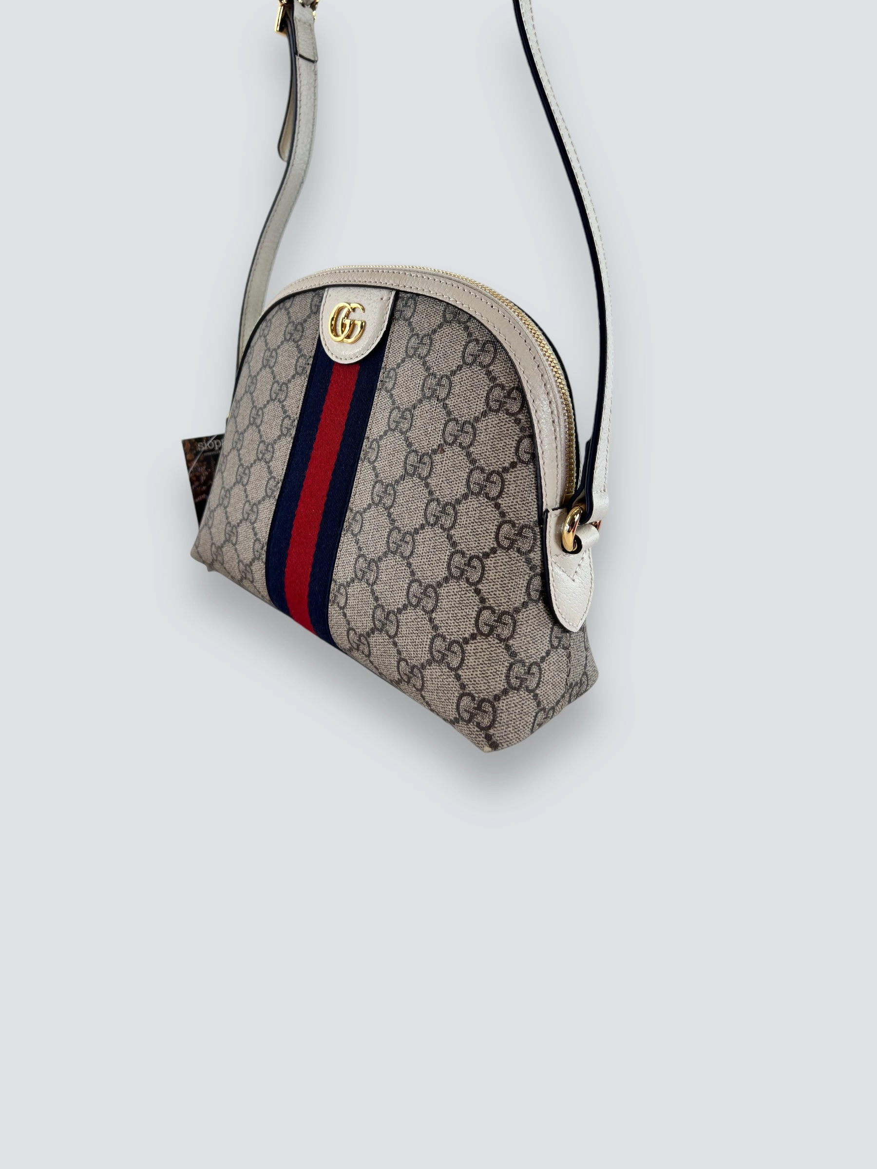 Gucci Monogram Canvas & Leather Ophidia Crossbody