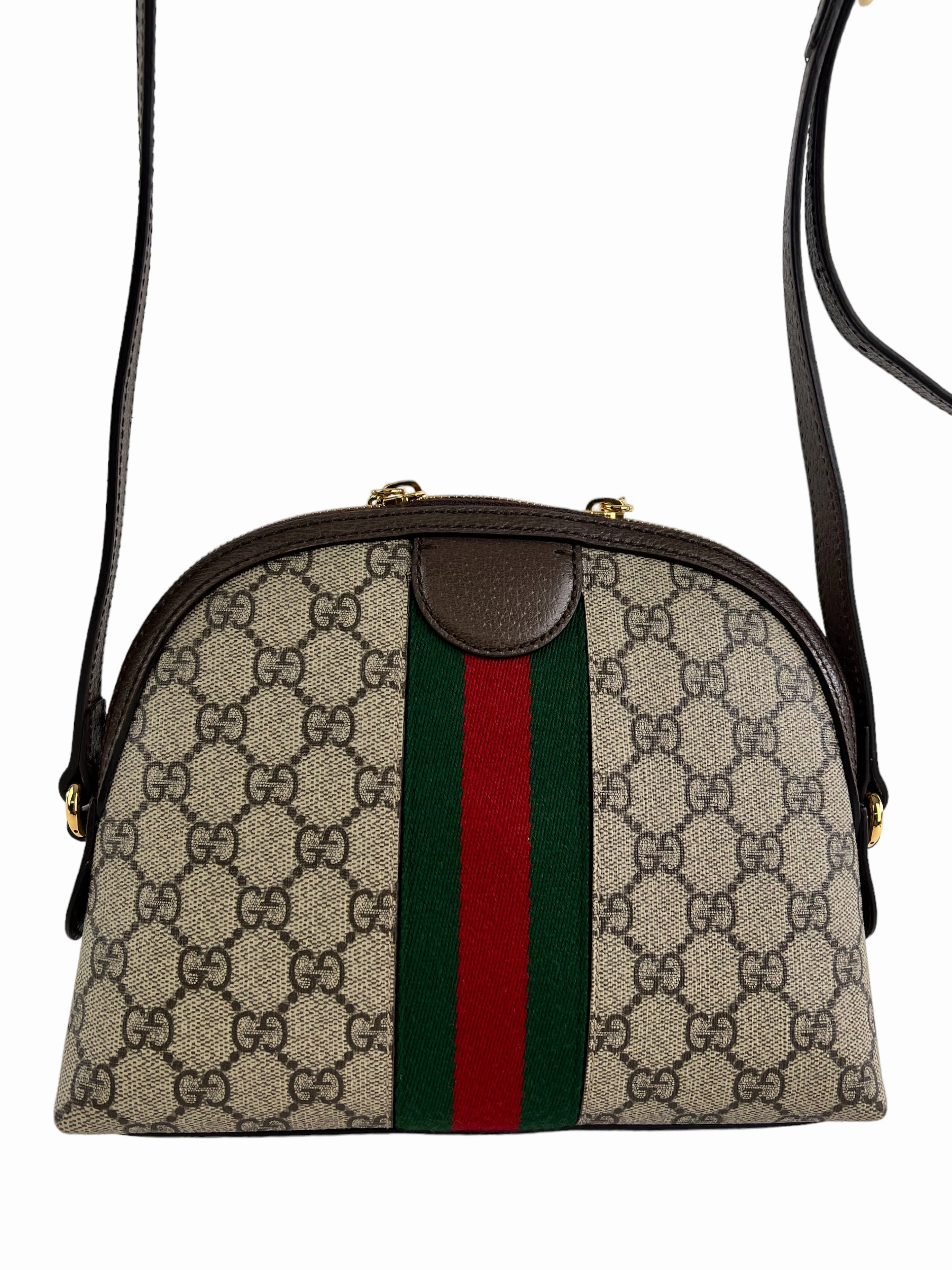 Gucci Monogram Canvas Ophidia Shoulder Bag