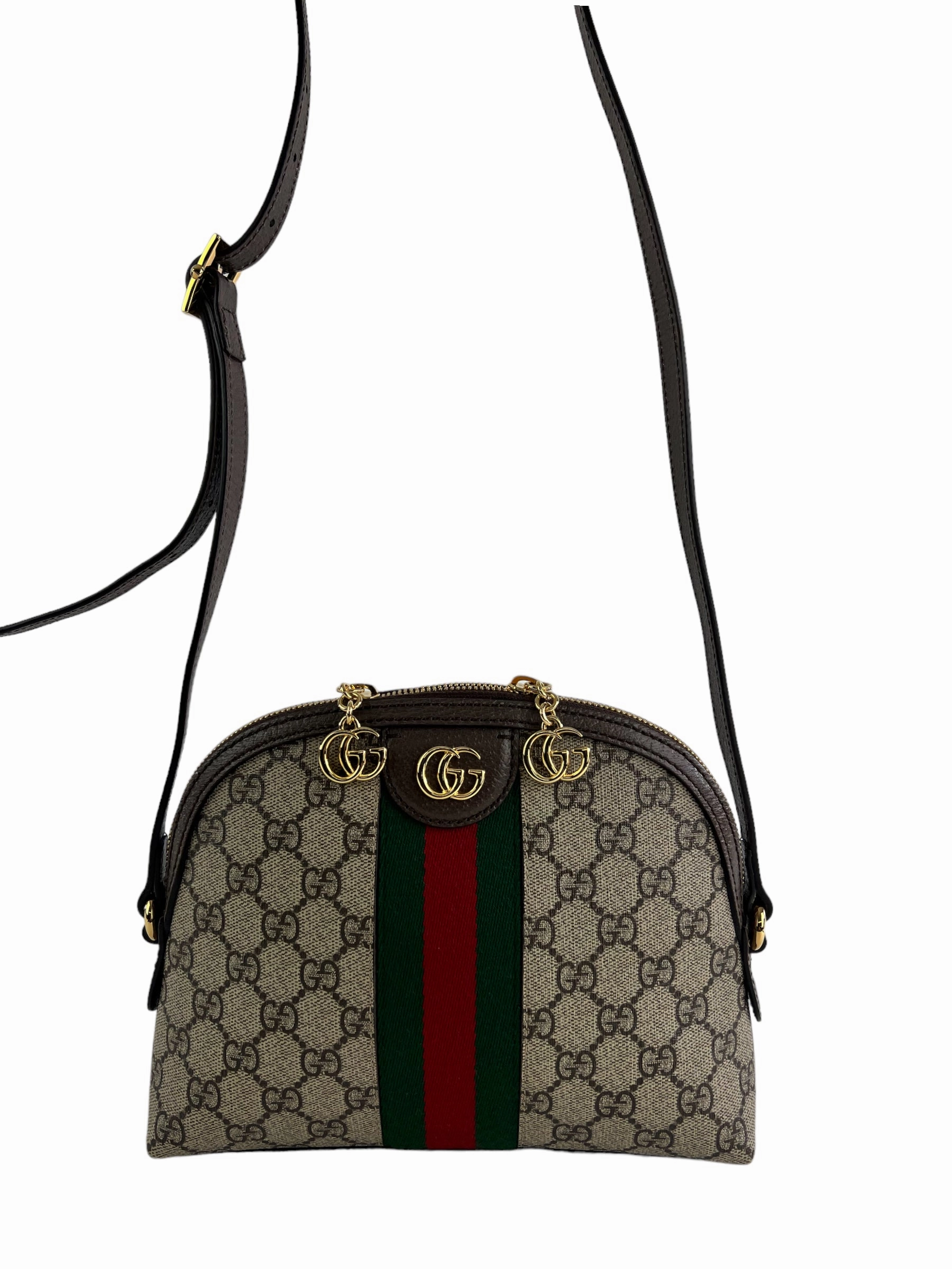 Gucci Monogram Canvas Ophidia Shoulder Bag