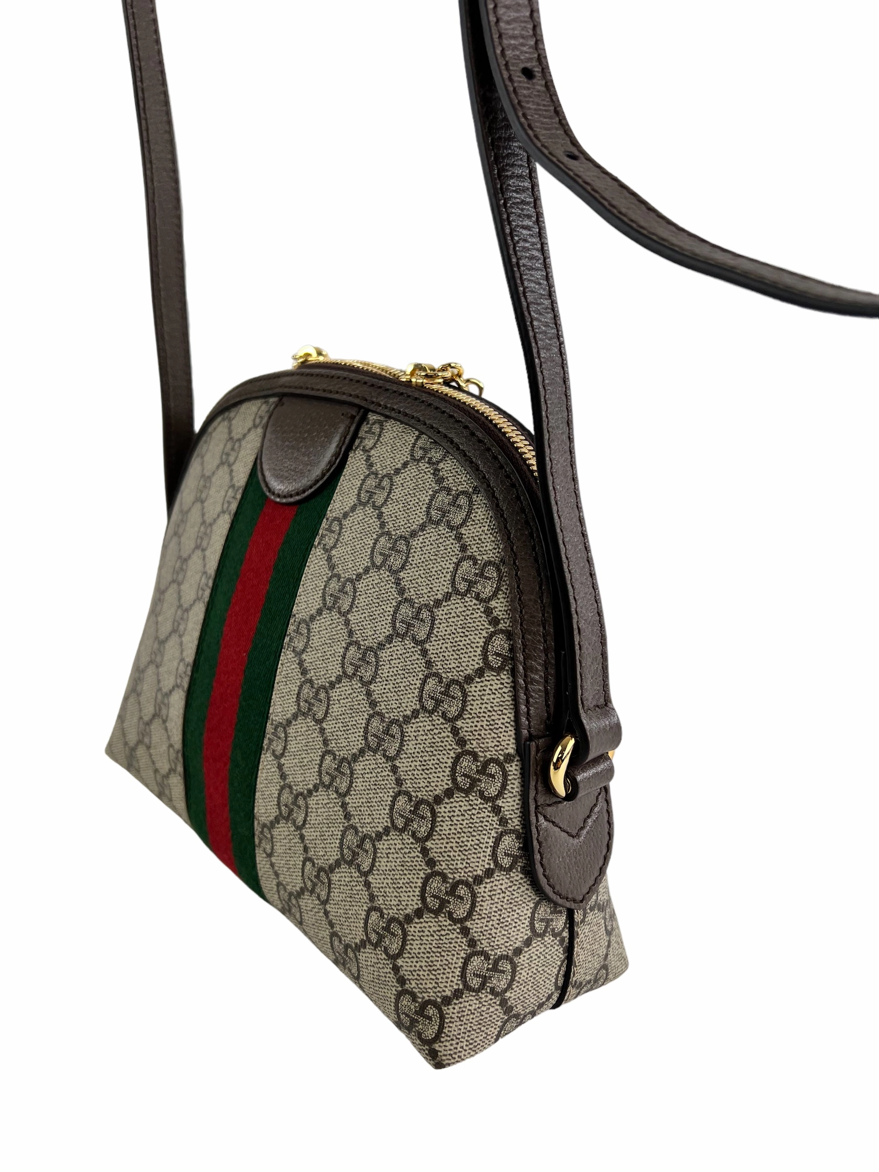 Gucci Monogram Canvas Ophidia Shoulder Bag