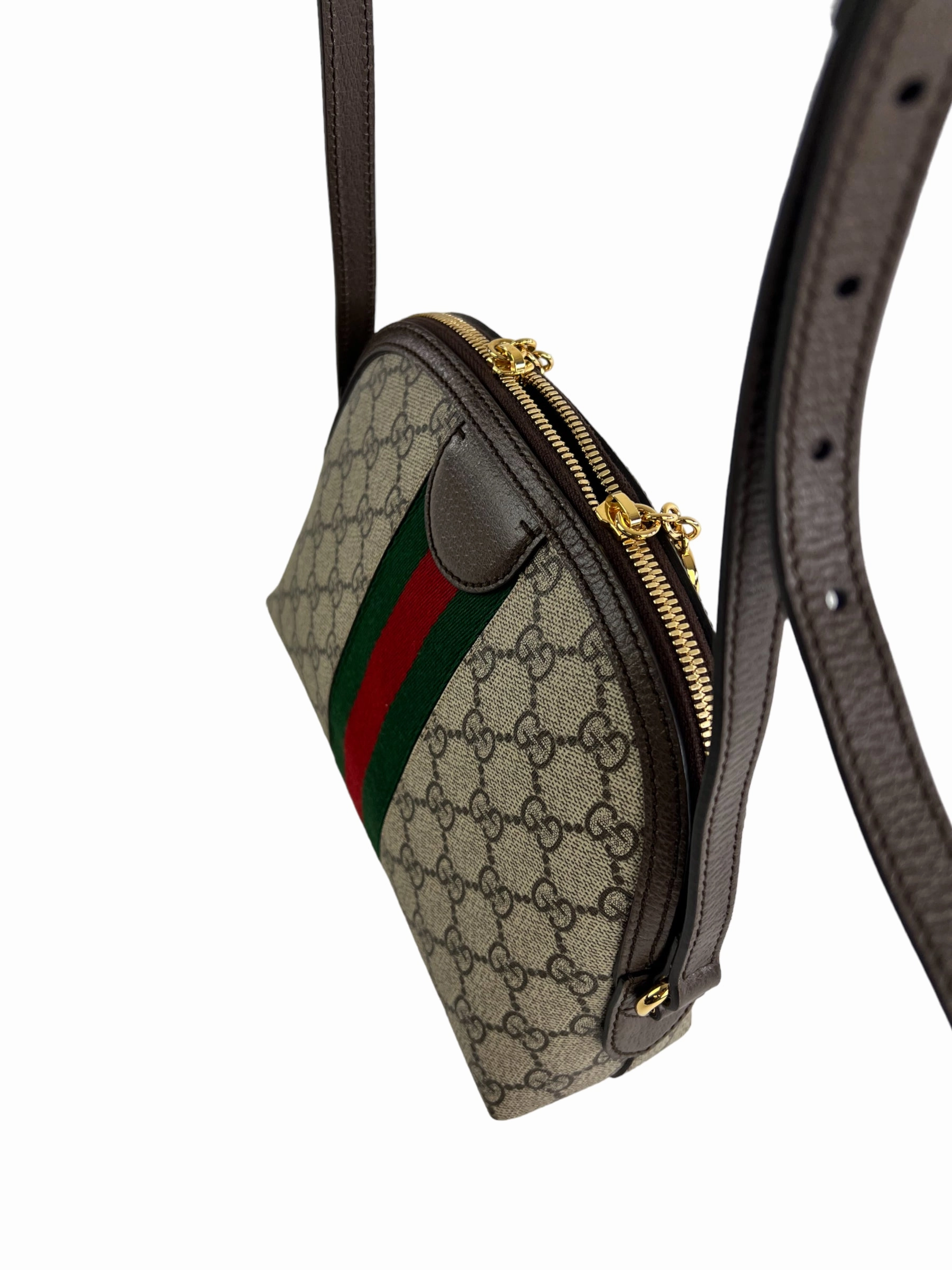 Gucci Monogram Canvas Ophidia Shoulder Bag
