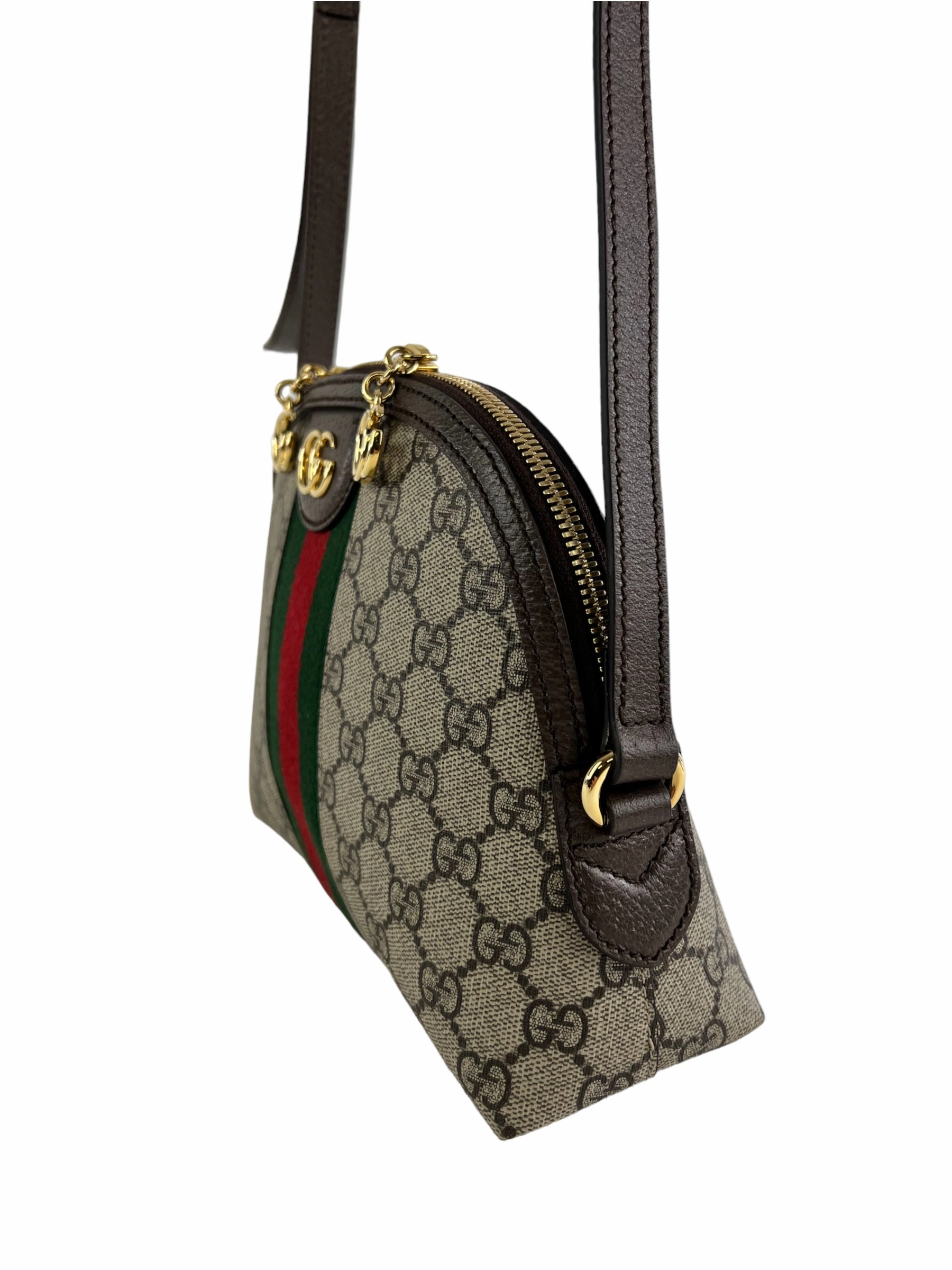 Gucci Monogram Canvas Ophidia Shoulder Bag
