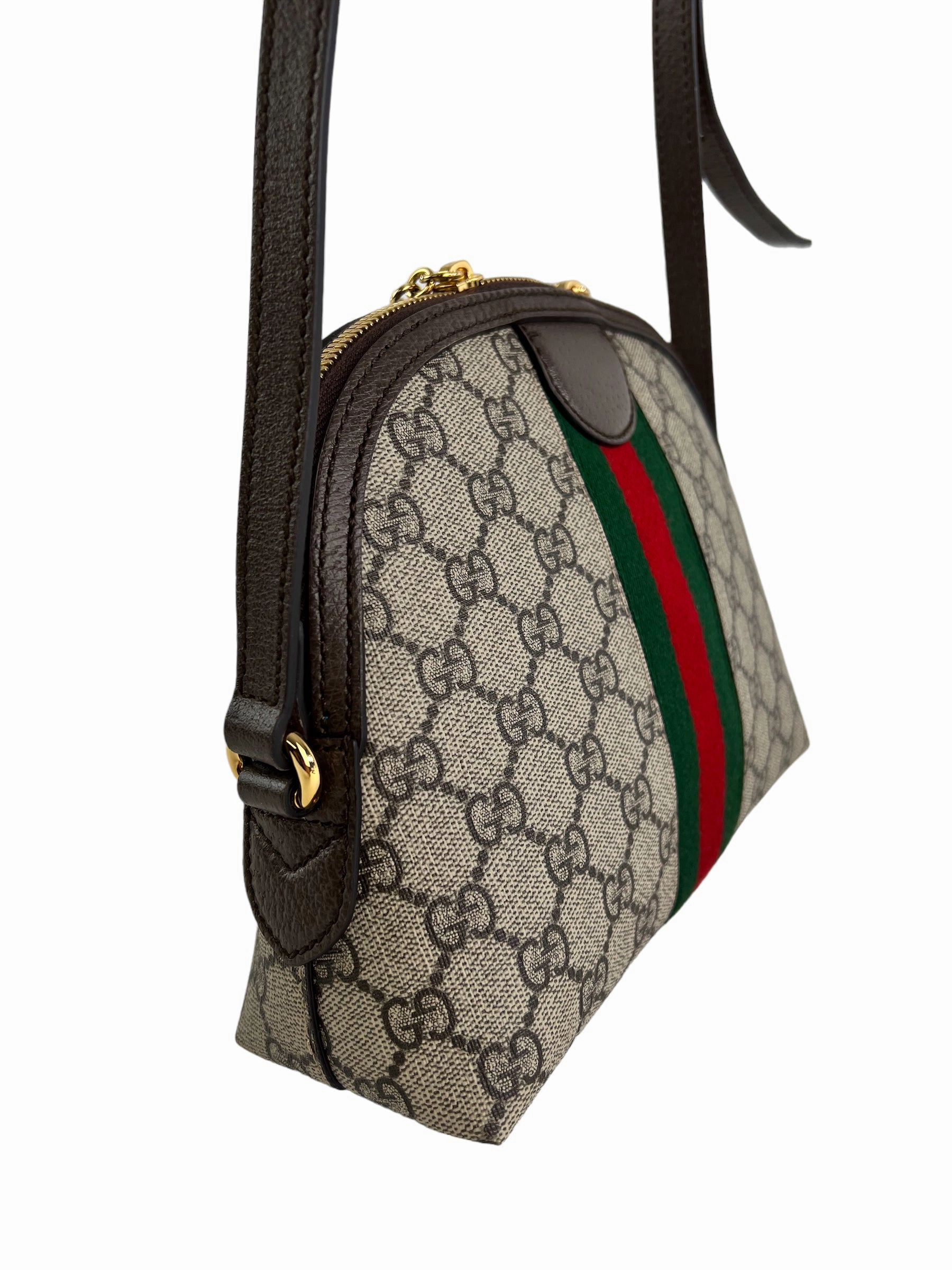 Gucci Monogram Canvas Ophidia Shoulder Bag