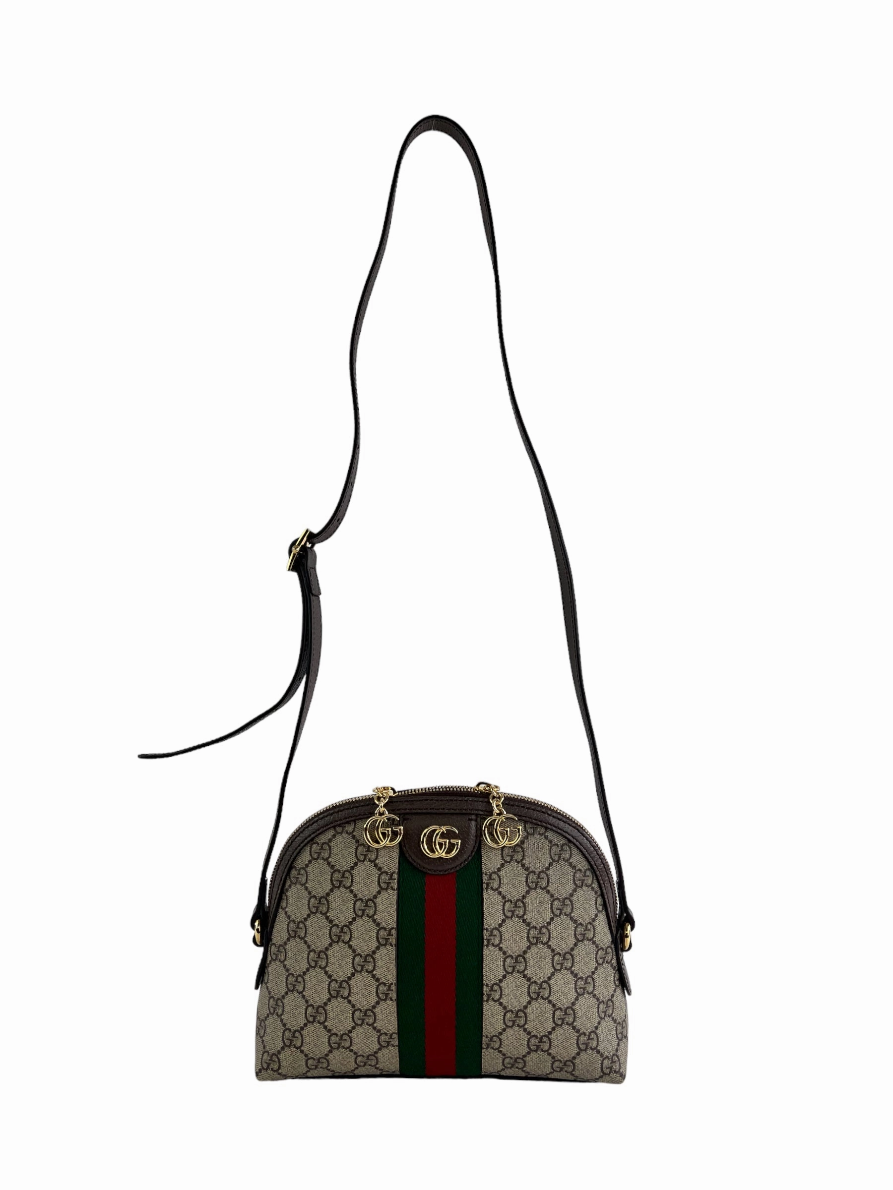 Gucci Monogram Canvas Ophidia Shoulder Bag