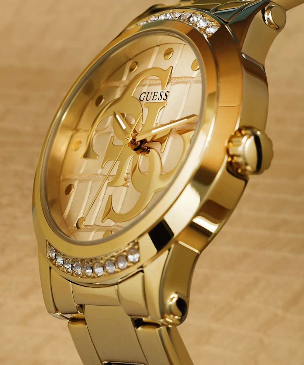 GUESS Ladies Gold Tone Analog Watch