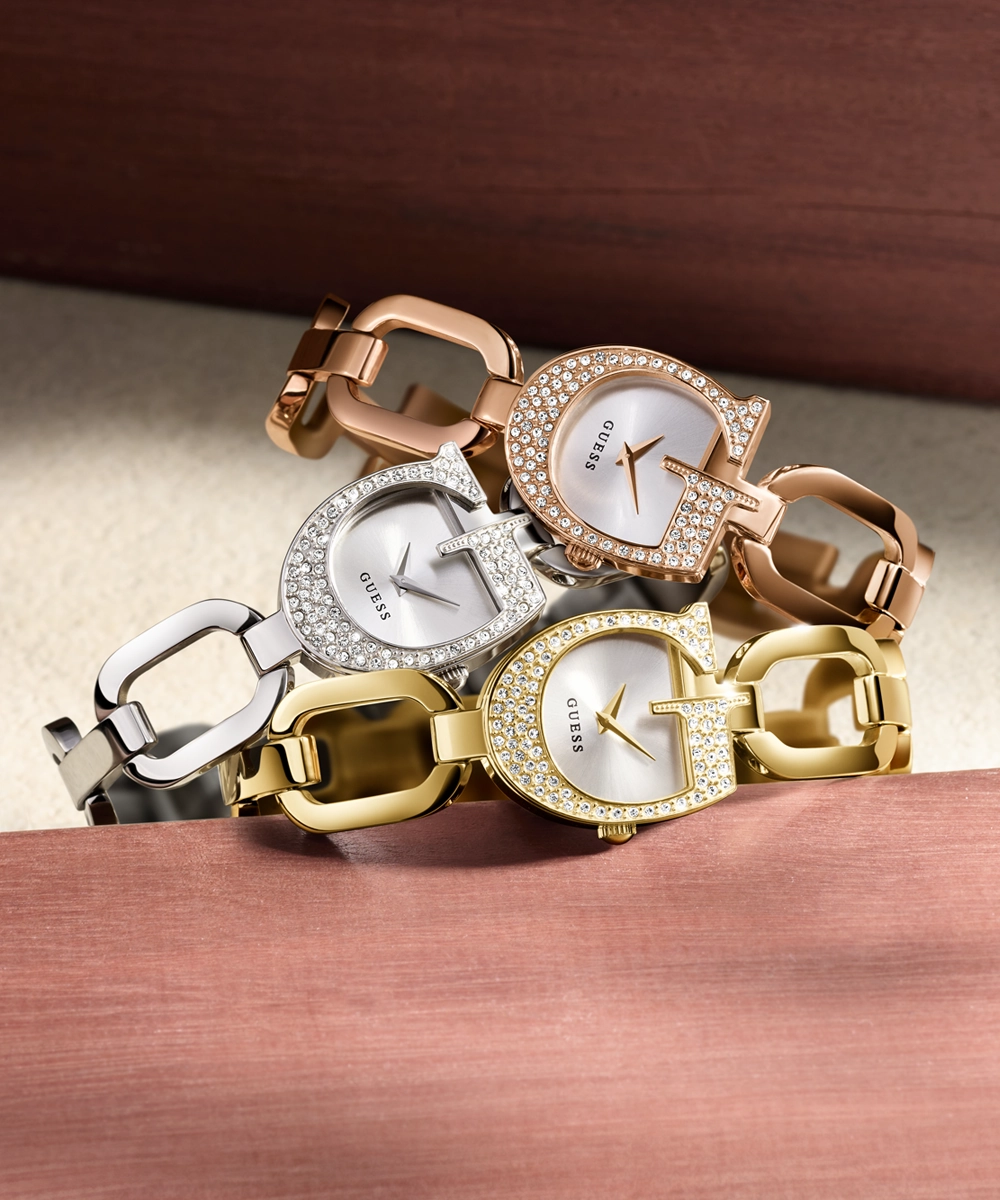 GUESS Ladies Silver Tone Analog Watch