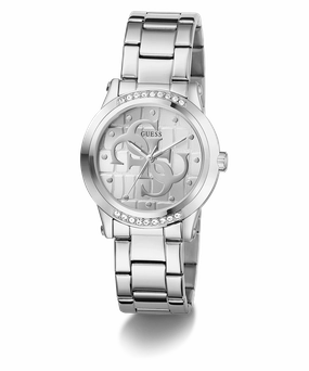 GUESS Ladies Silver Tone Analog Watch