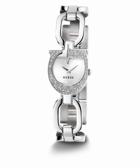 GUESS Ladies Silver Tone Analog Watch