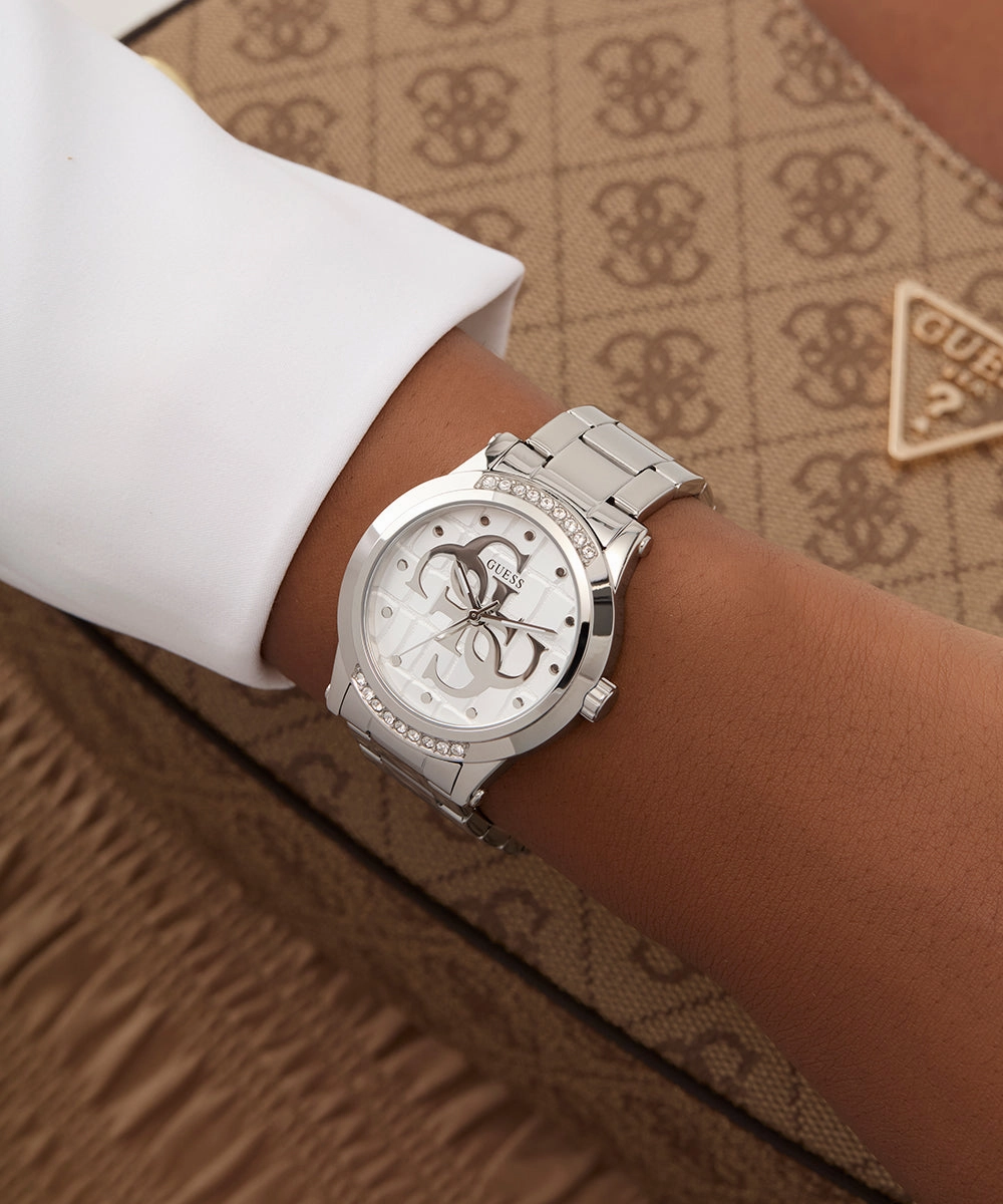 GUESS Ladies Silver Tone Analog Watch