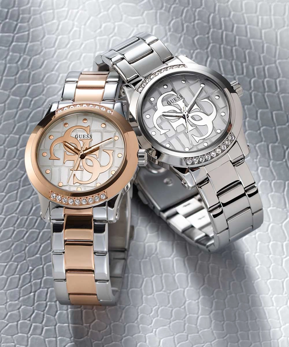 GUESS Ladies Silver Tone Analog Watch