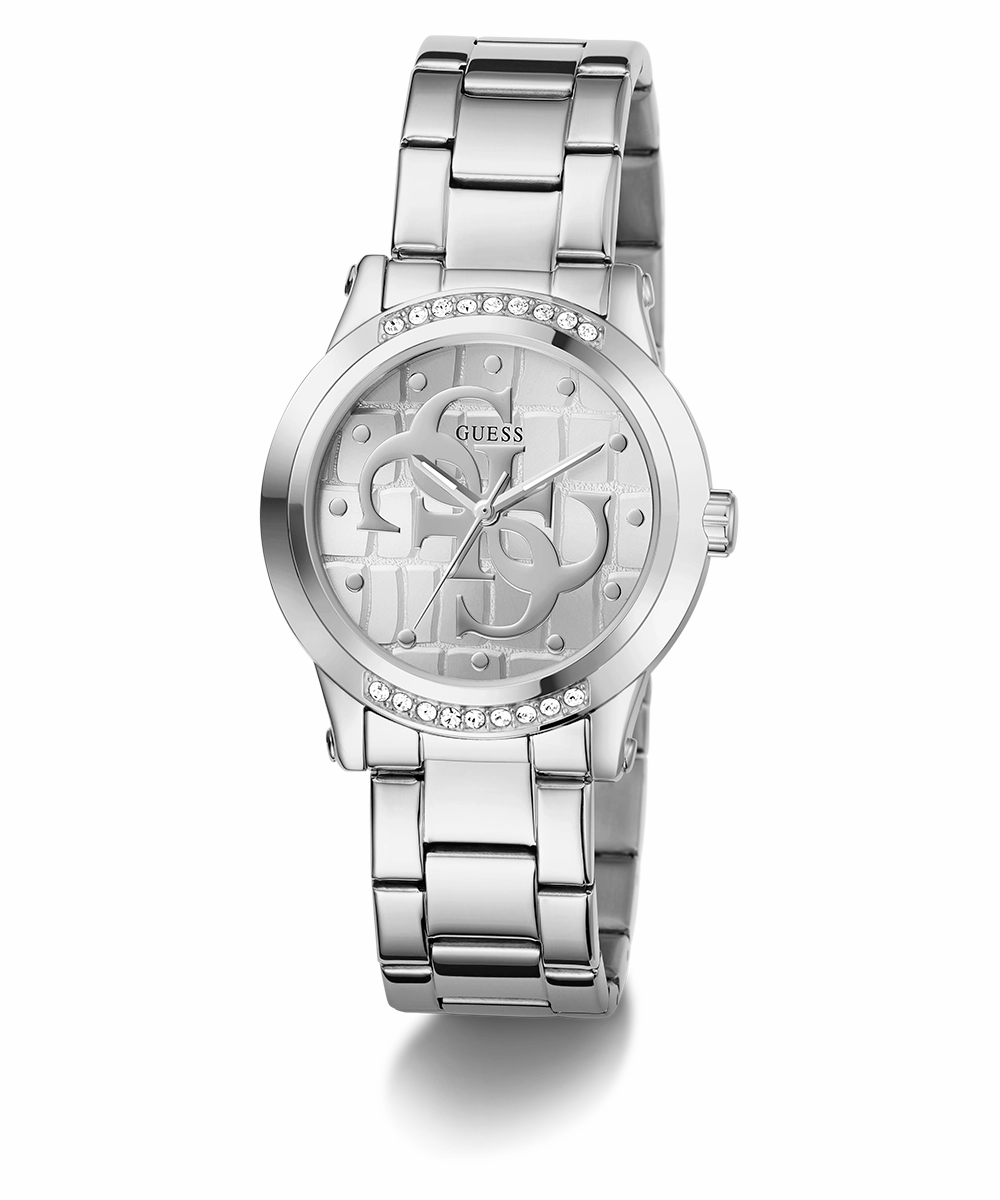 GUESS Ladies Silver Tone Analog Watch