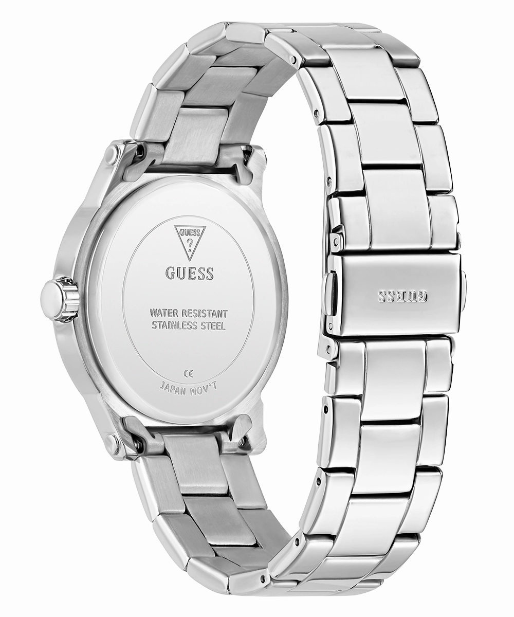 GUESS Ladies Silver Tone Analog Watch