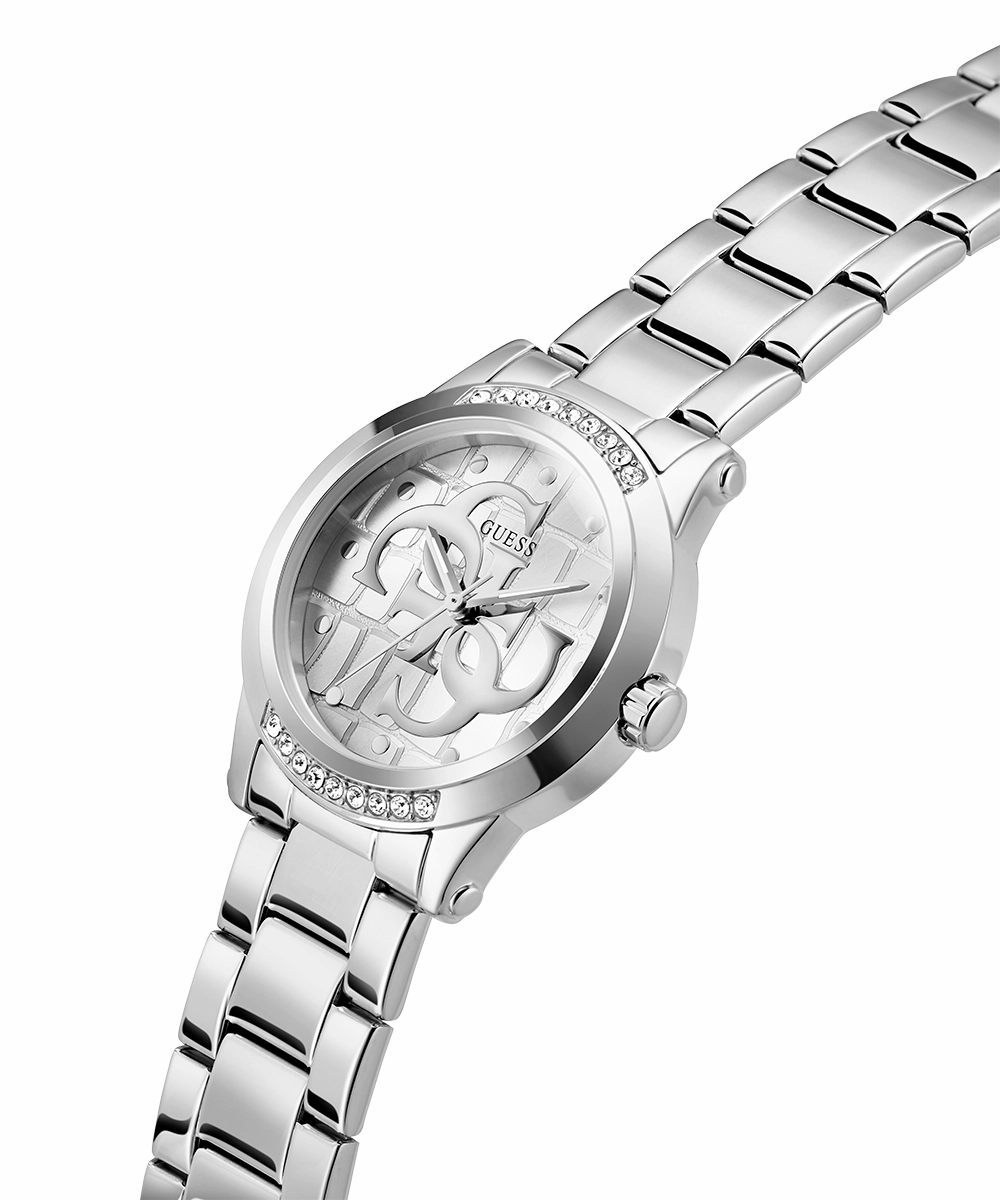 GUESS Ladies Silver Tone Analog Watch