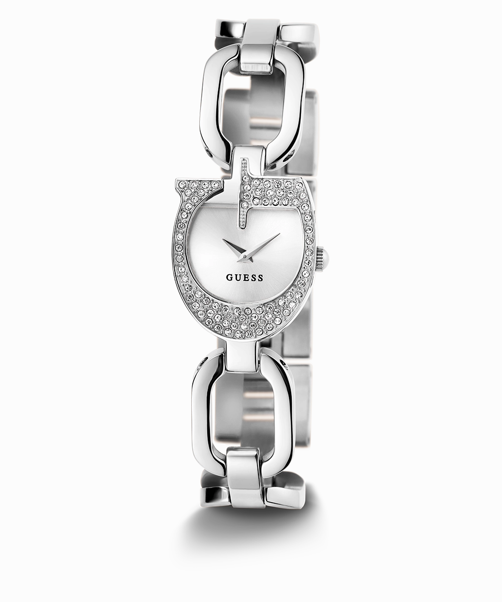 GUESS Ladies Silver Tone Analog Watch