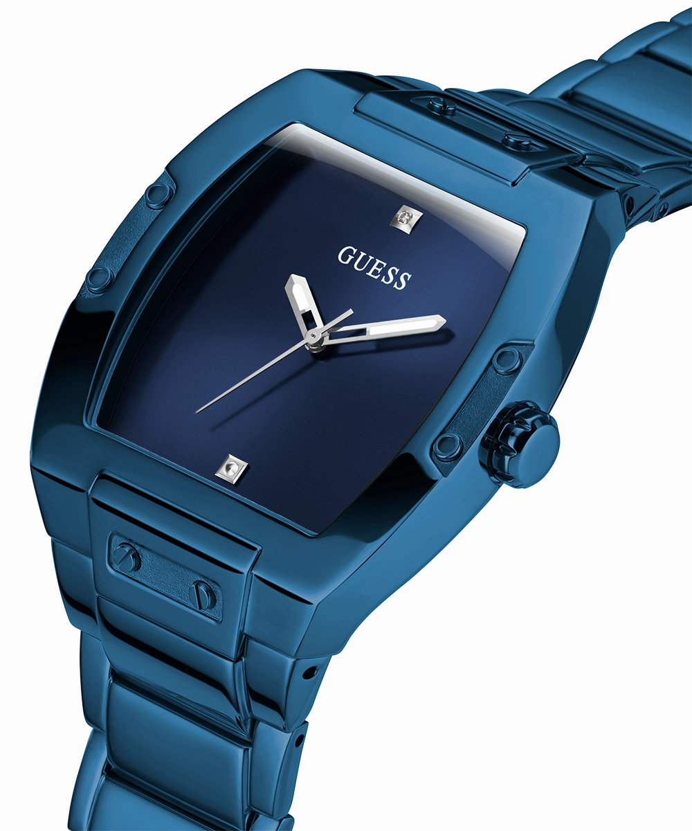 GUESS Mens Blue Analog Watch