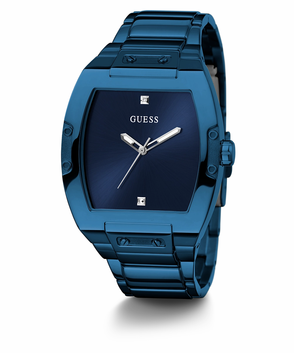 GUESS Mens Blue Analog Watch