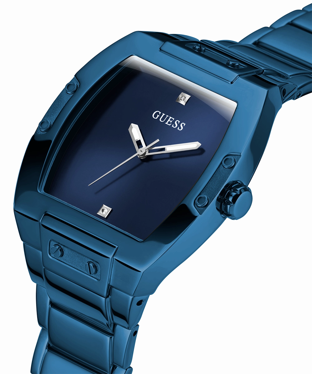 GUESS Mens Blue Analog Watch
