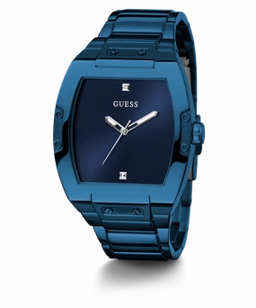 GUESS Mens Blue Analog Watch