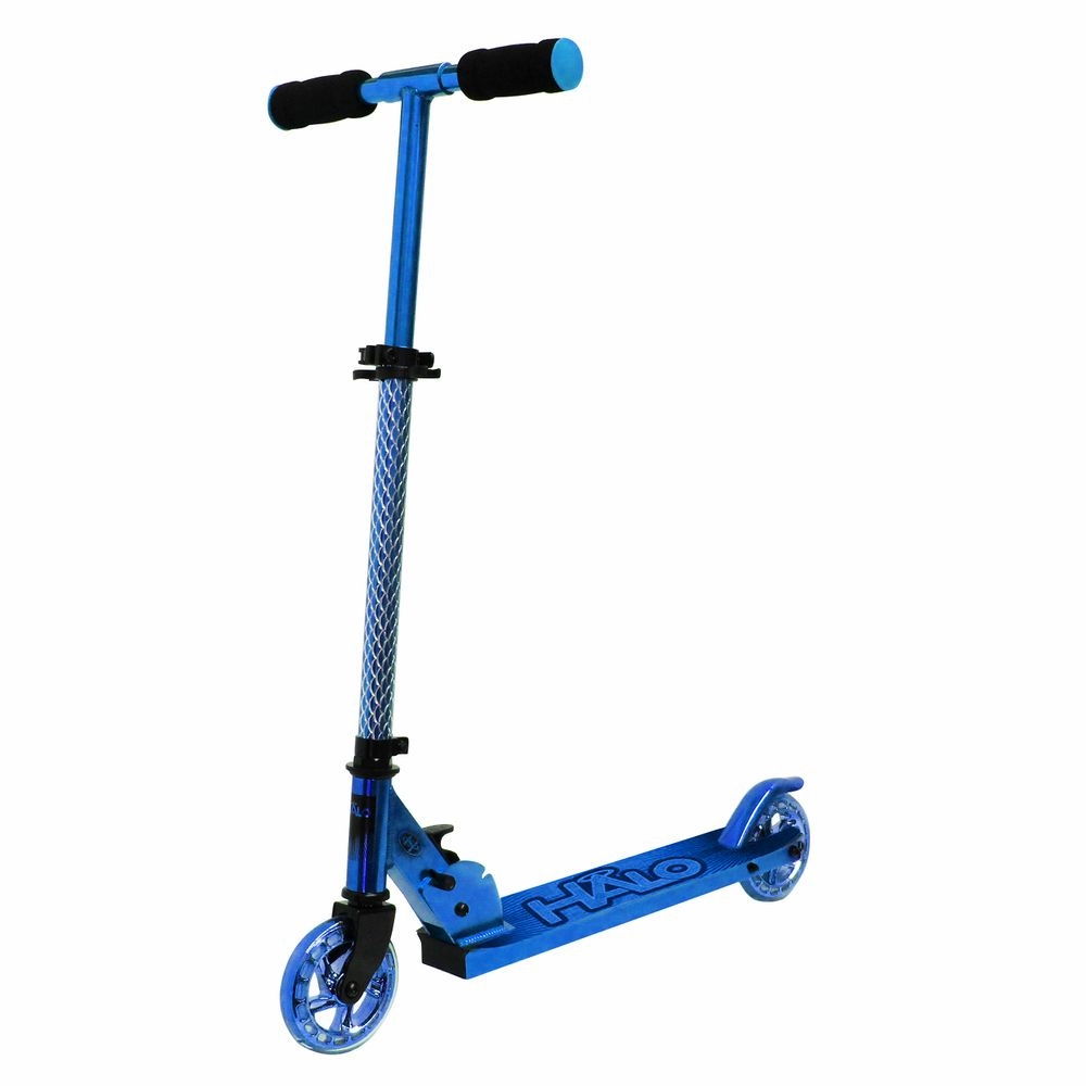 Halo HALO120CYB Candy Chrome Premium Inline Scooter - Blue