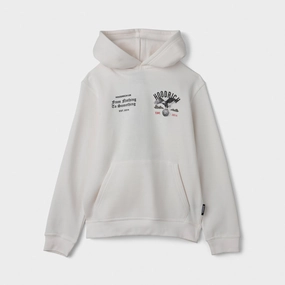 Hoodrich Juniors' Eagle Hoodie Blanc De Blanc / Black - Lychee