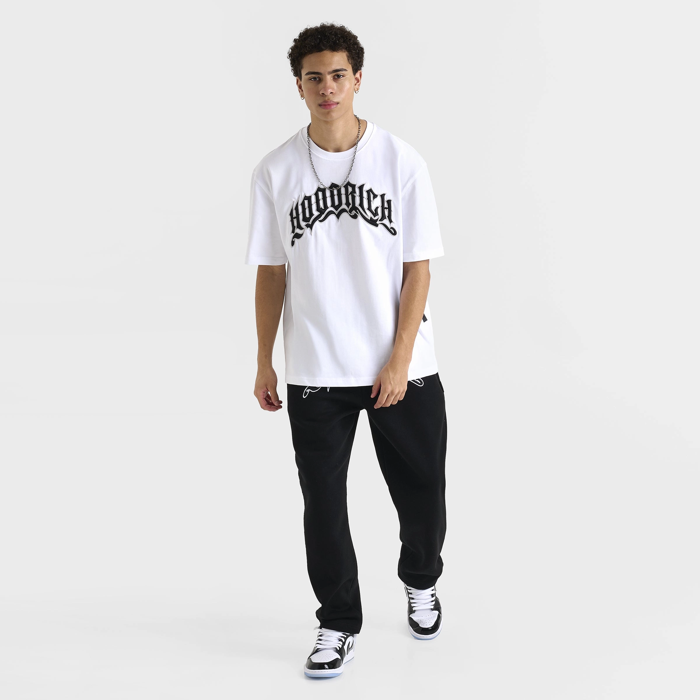 Hoodrich Ritual Oversized Graphic T-Shirt White / Black