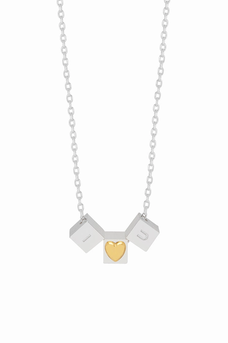 I <3 U Cube Necklace
