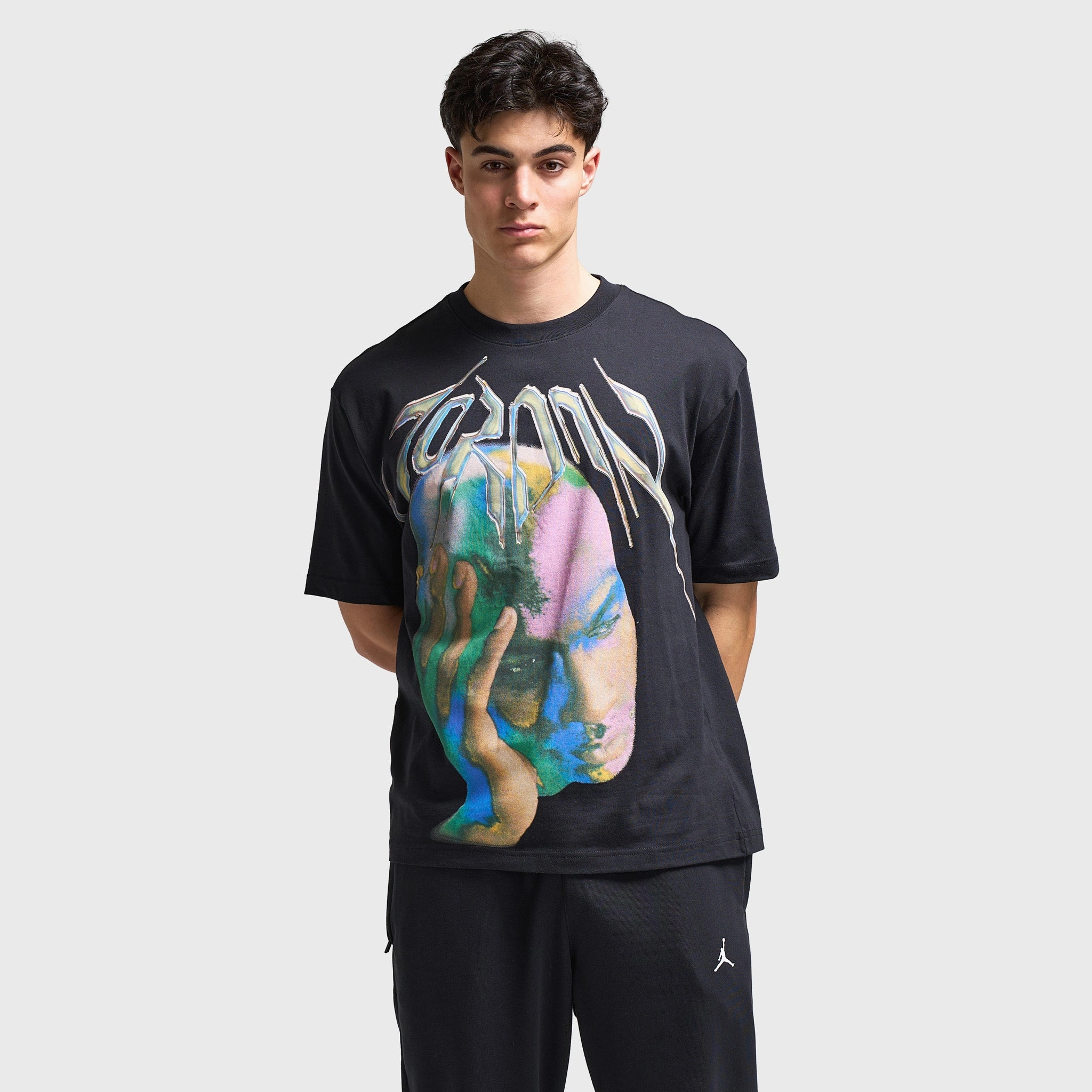 Jordan Dri-FIT Think Graphic T-Shirt Black / White