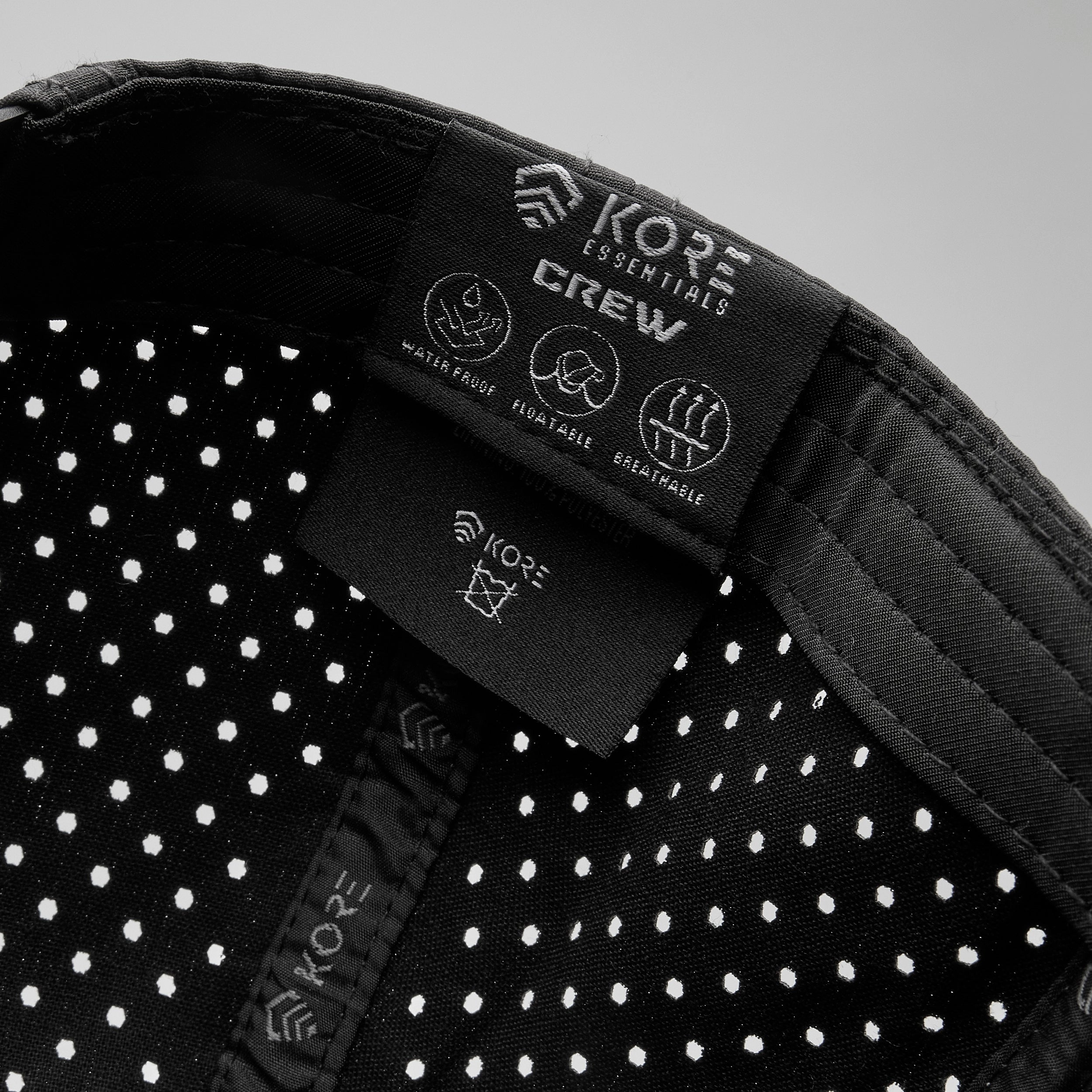 KORE CREW HAT | BLACK ON GRAY