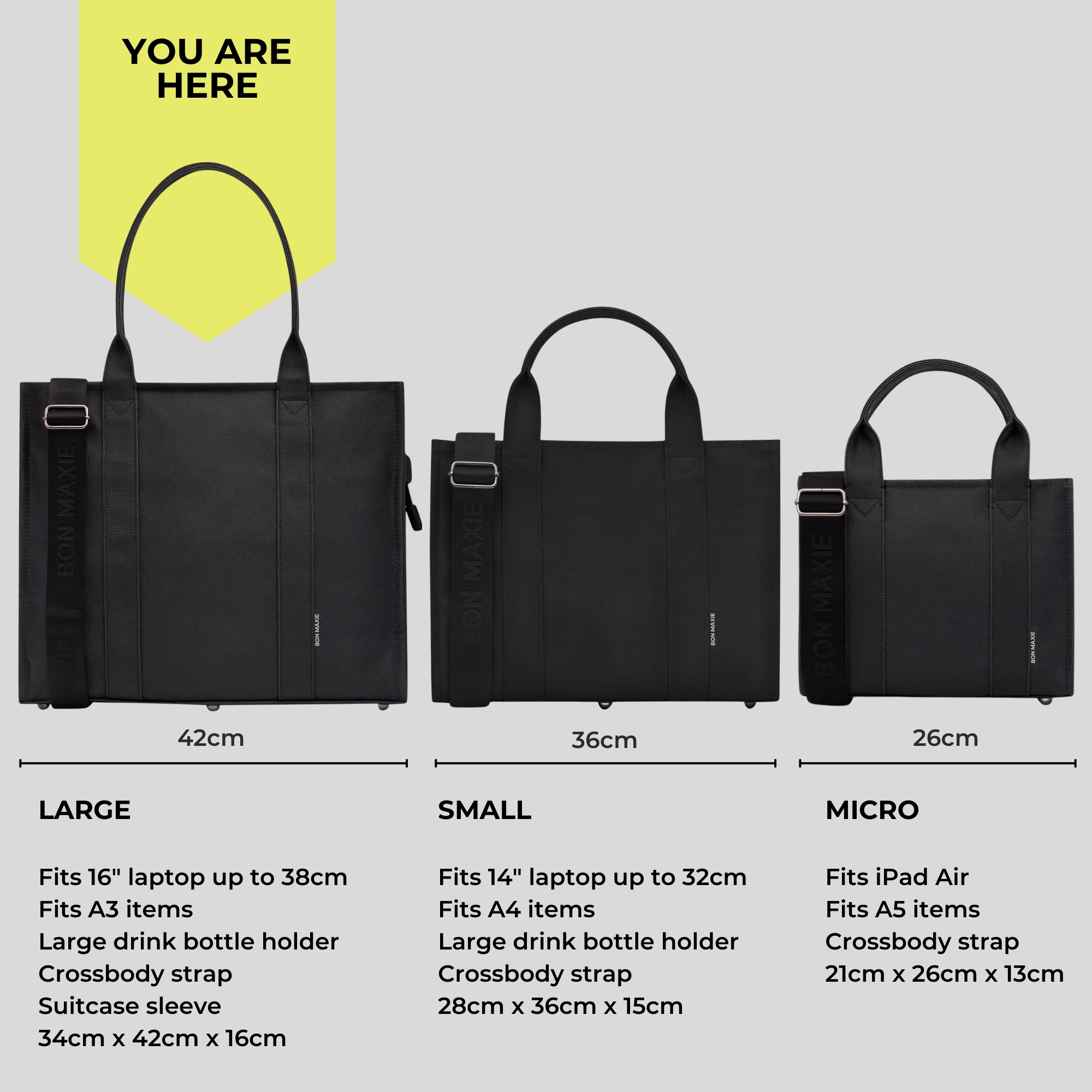 Large Bon Vivant Structured Tote Bag -- Black Houndstooth