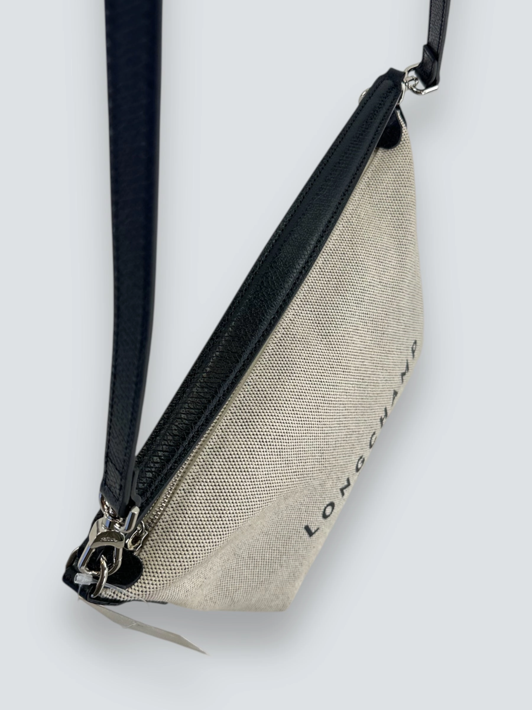 Longchamp Cream Canvas Crossbody