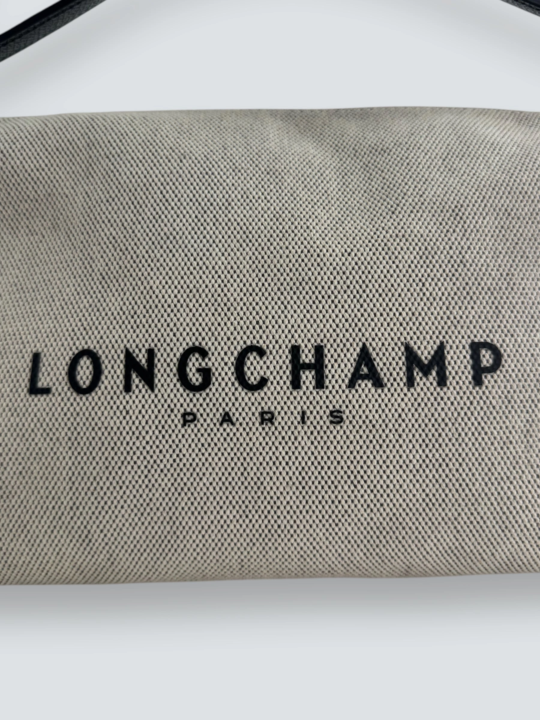 Longchamp Cream Canvas Crossbody