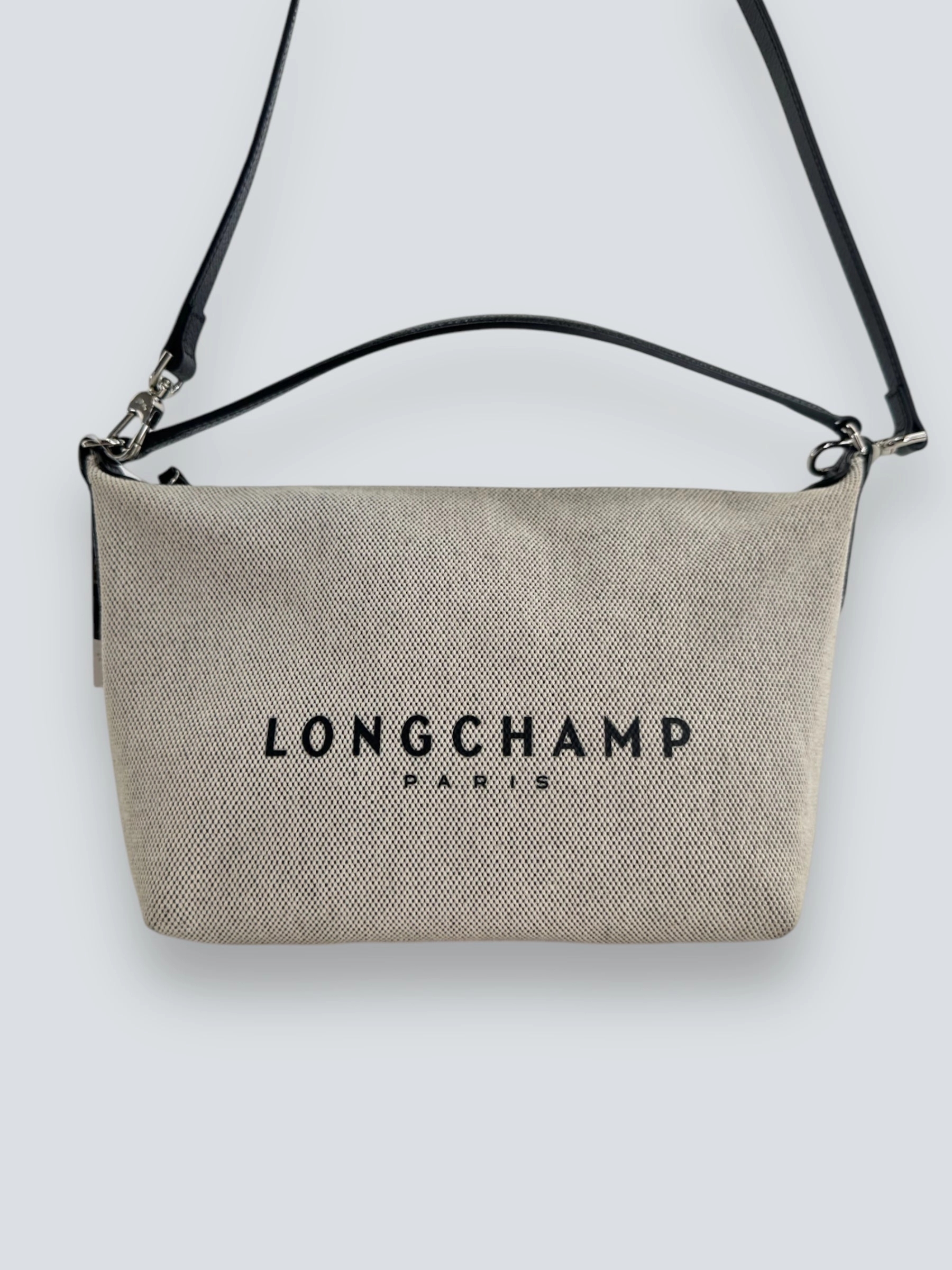 Longchamp Cream Canvas Crossbody