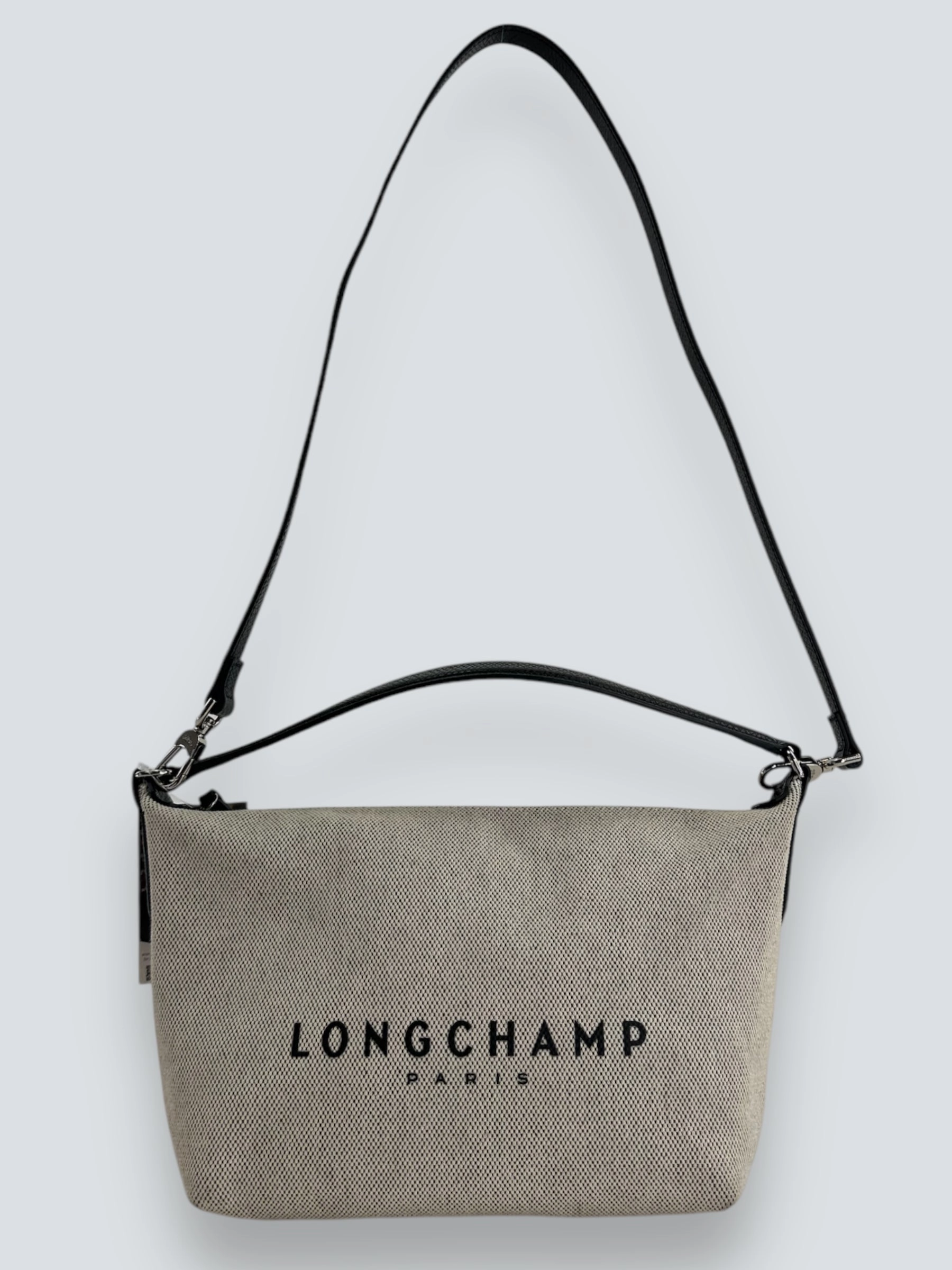 Longchamp Cream Canvas Crossbody