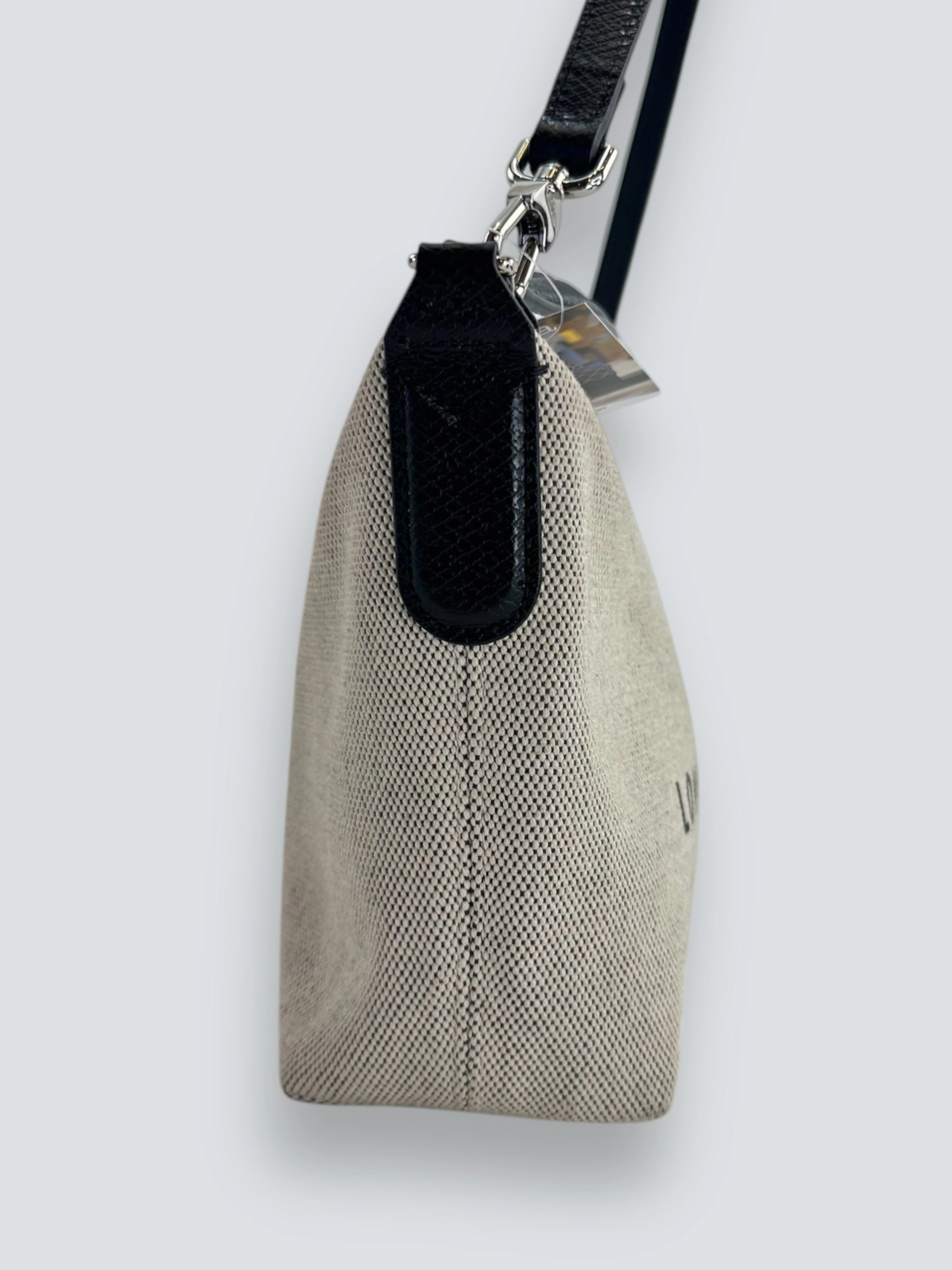 Longchamp Cream Canvas Crossbody