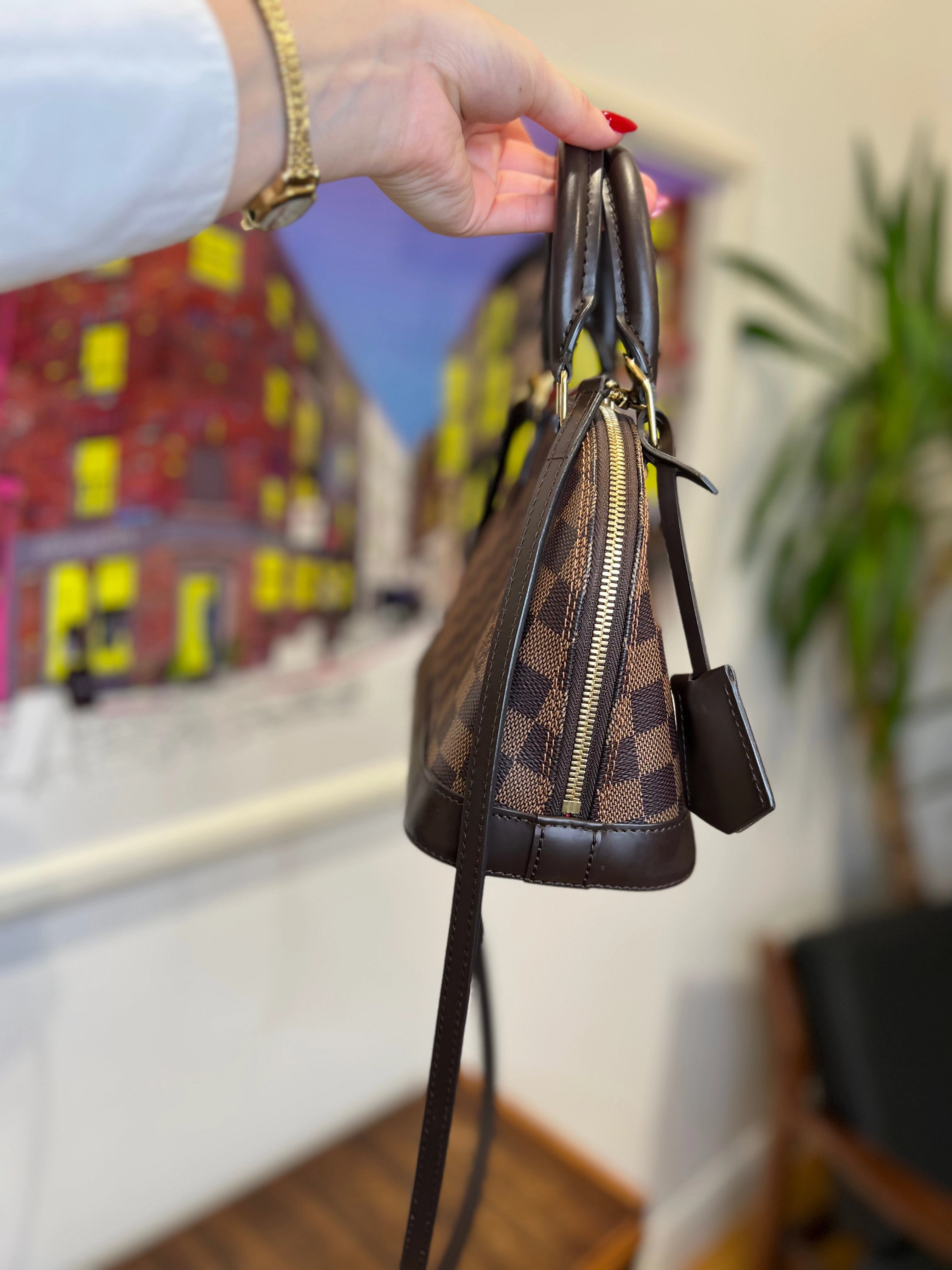 Louis Vuitton Damier Ebene Canvas Alma BB Crossbody
