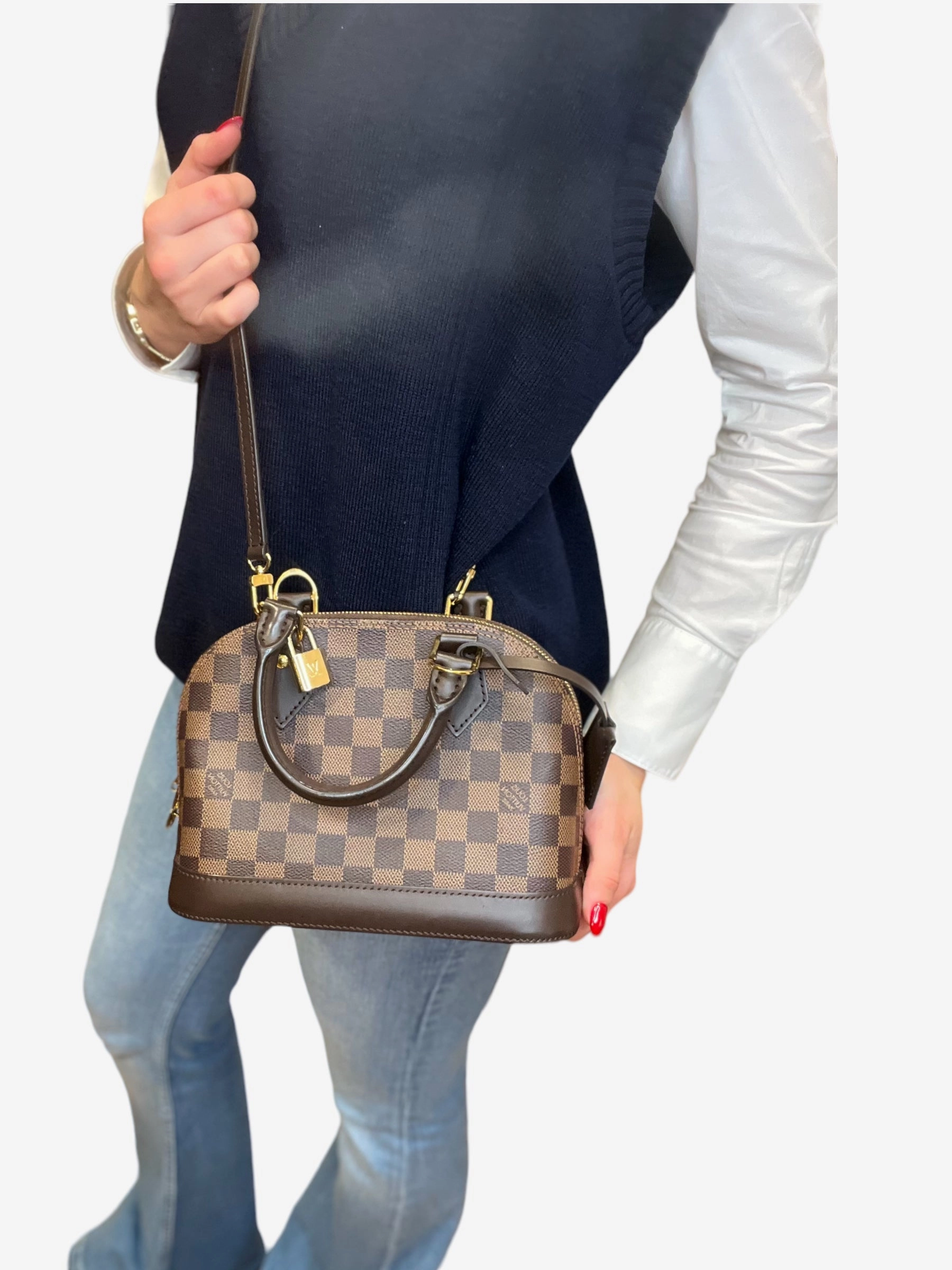 Louis Vuitton Damier Ebene Canvas Alma BB Crossbody