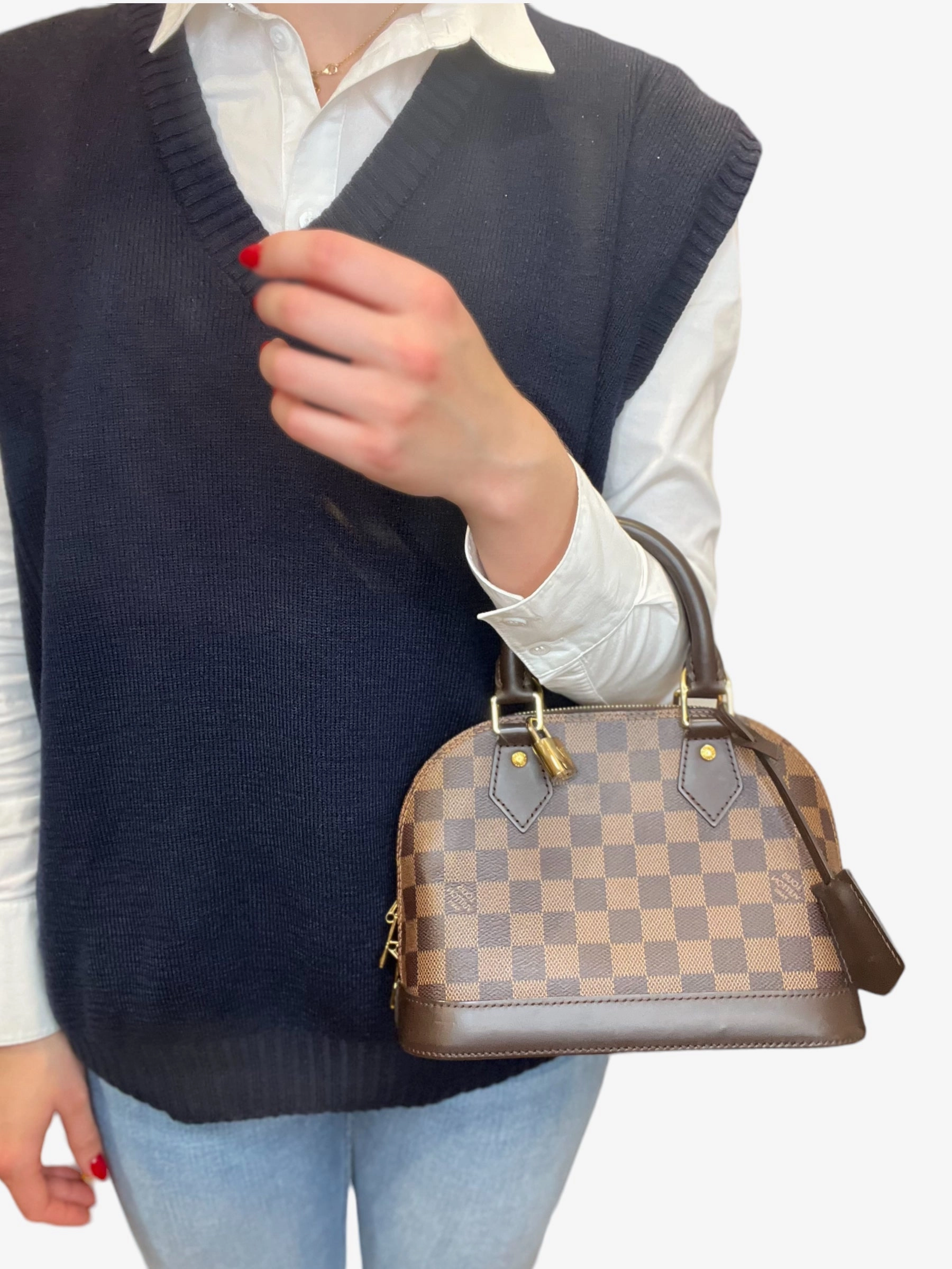 Louis Vuitton Damier Ebene Canvas Alma BB Crossbody