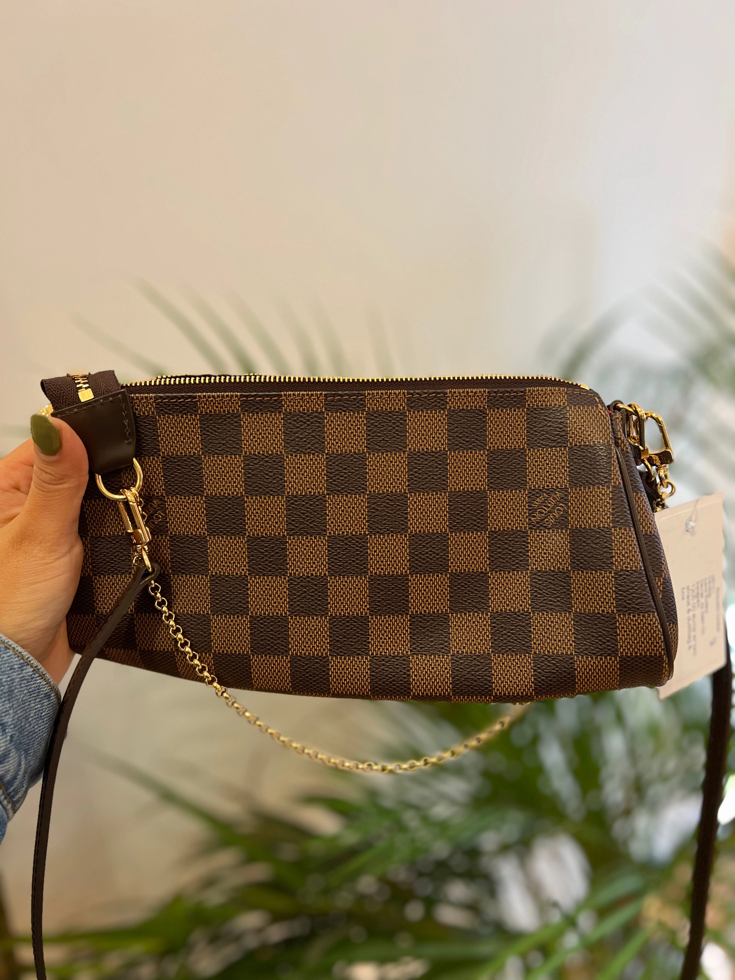 Louis Vuitton Damier Ebene Canvas Eva Crossbody