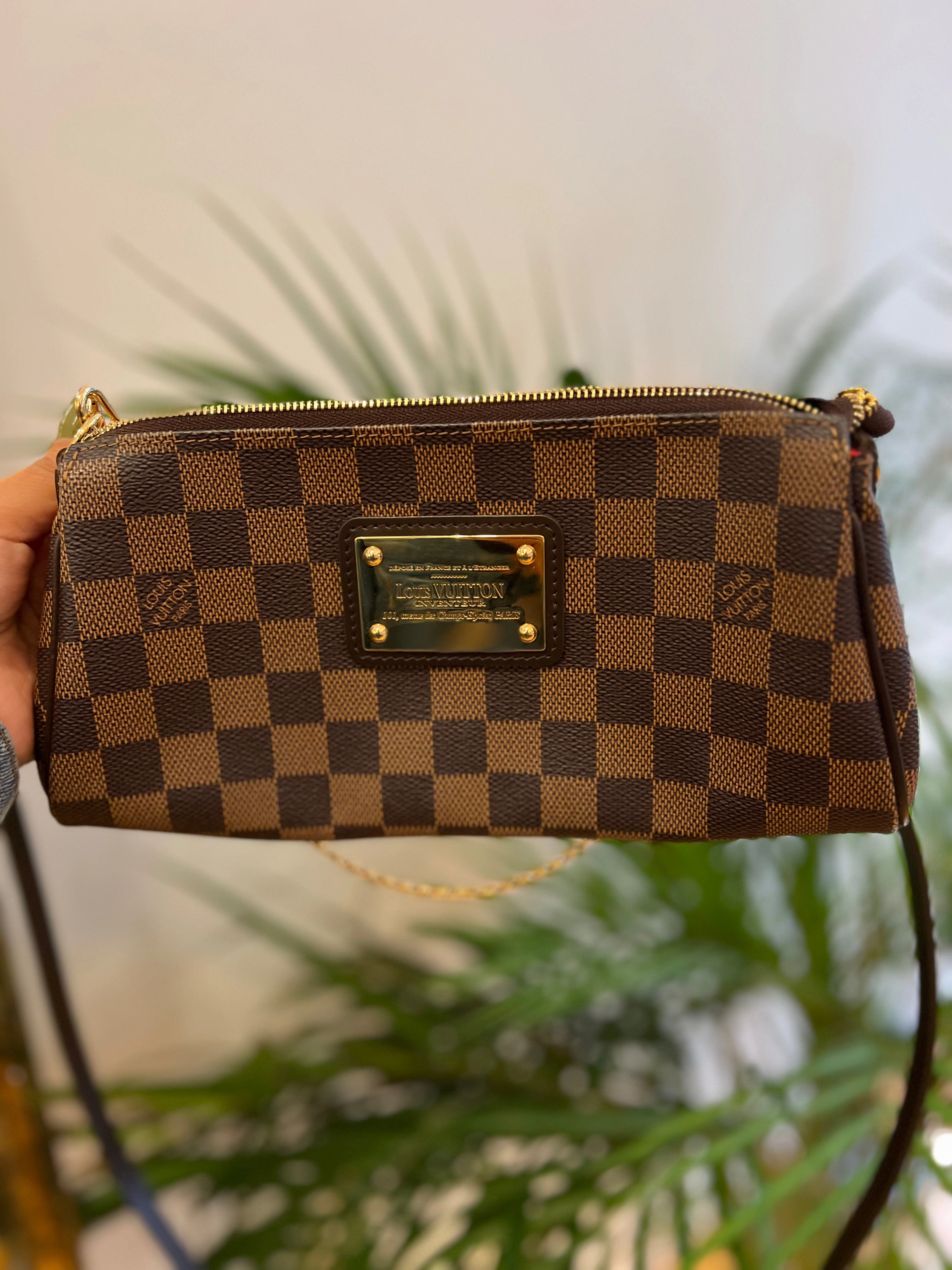 Louis Vuitton Damier Ebene Canvas Eva Crossbody