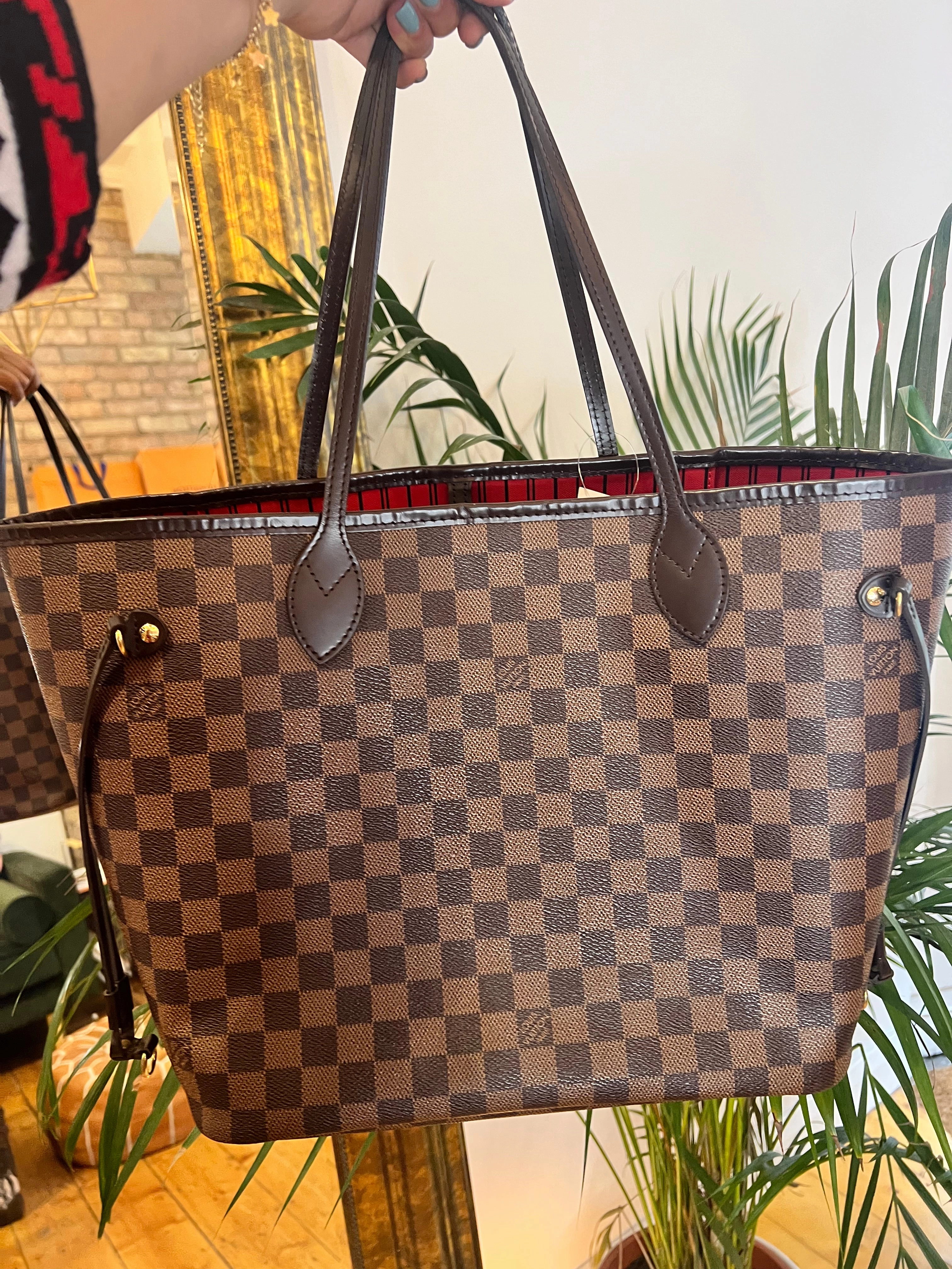 Louis Vuitton Damier Ebene Canvas Neverful MM with Pochette