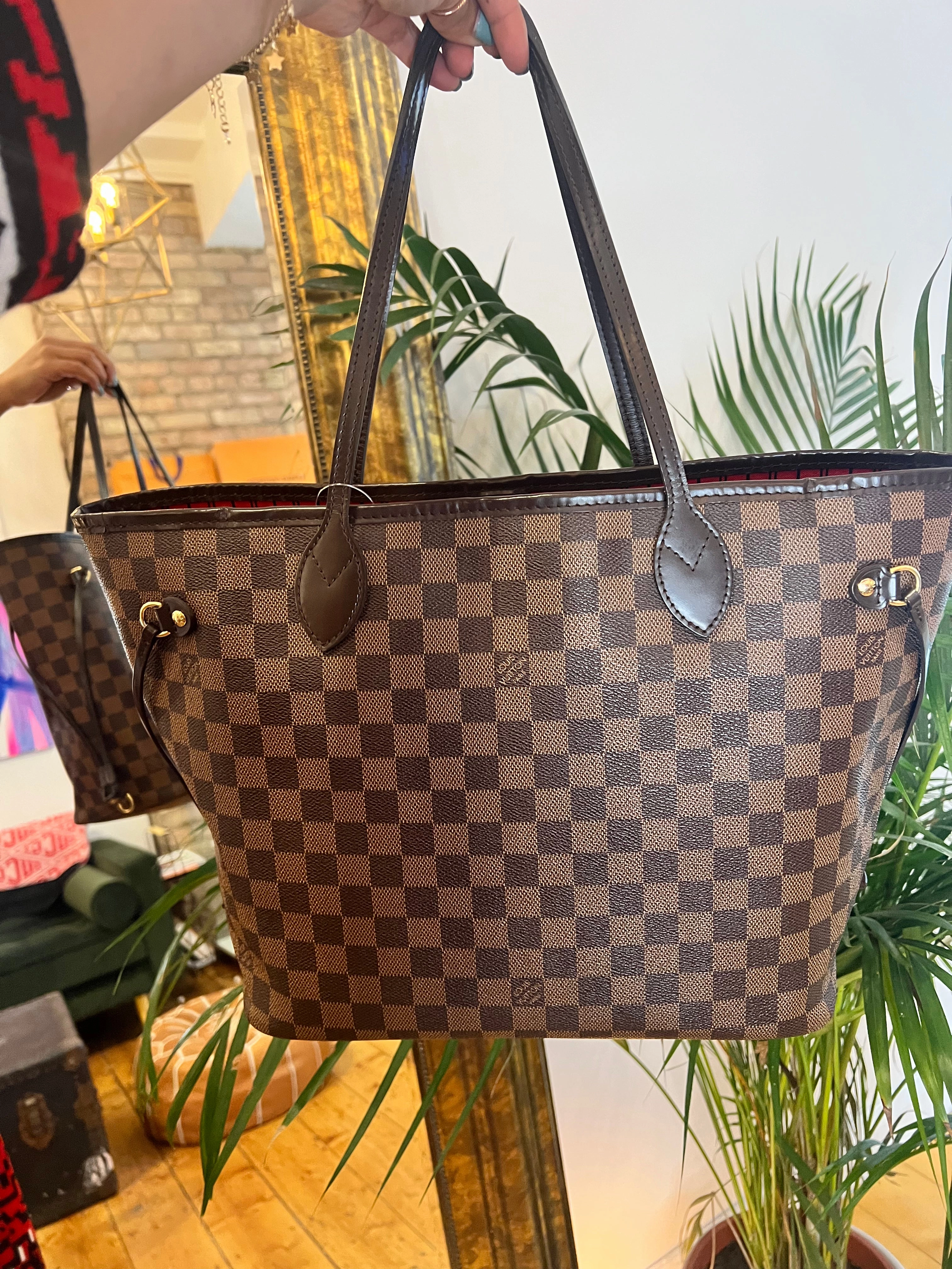 Louis Vuitton Damier Ebene Canvas Neverful MM with Pochette